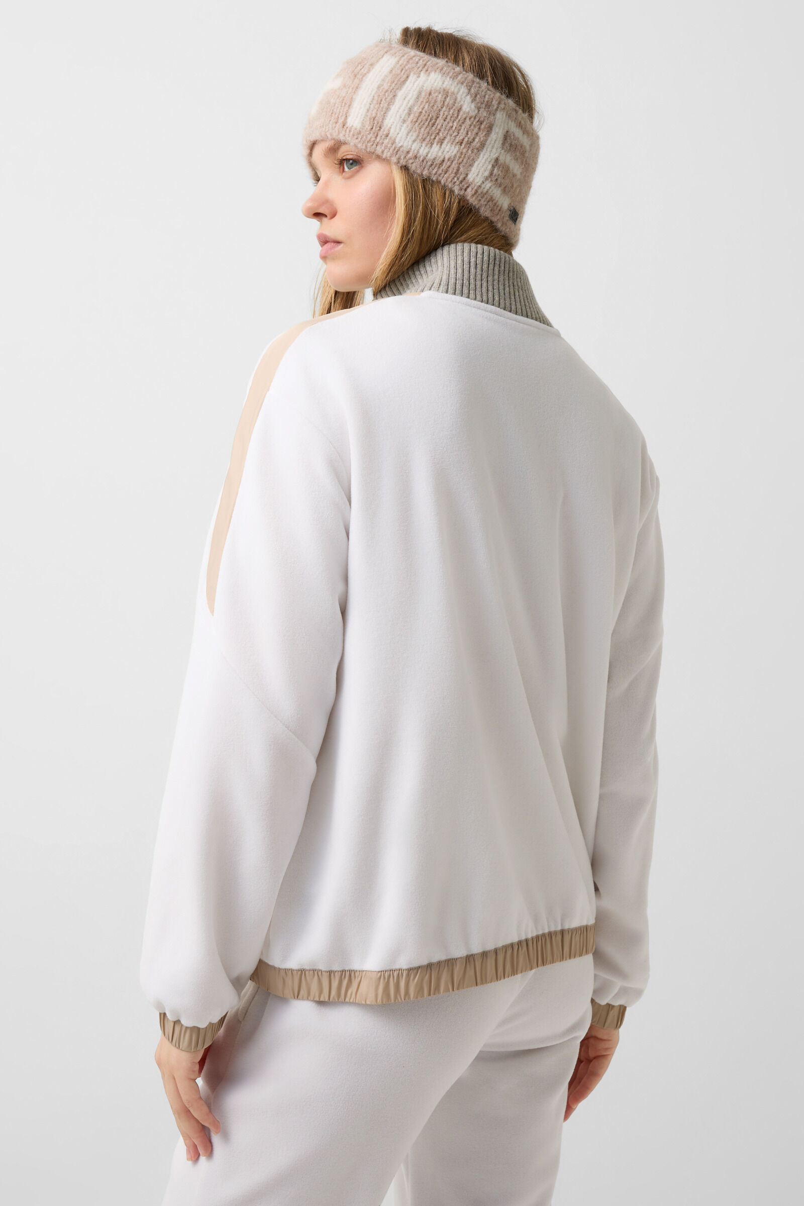 Liva fleece jacket White/beige