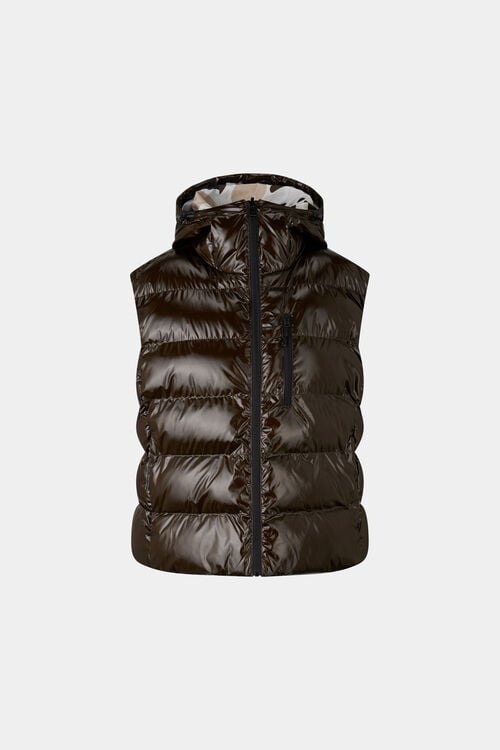 Reversible quilted waistcoat Namilia Chocolate