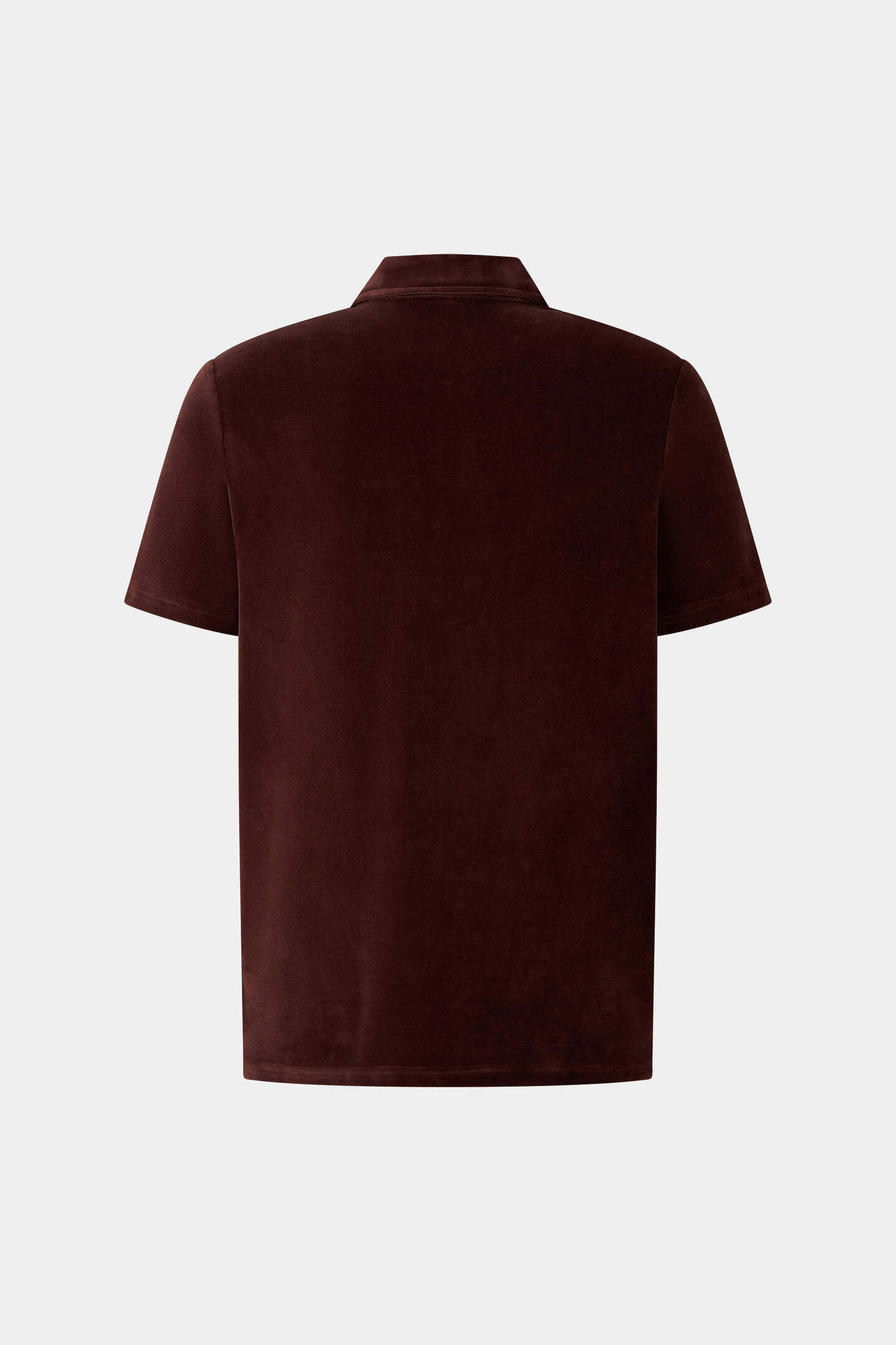 Vincenzo velour polo shirt Wine red