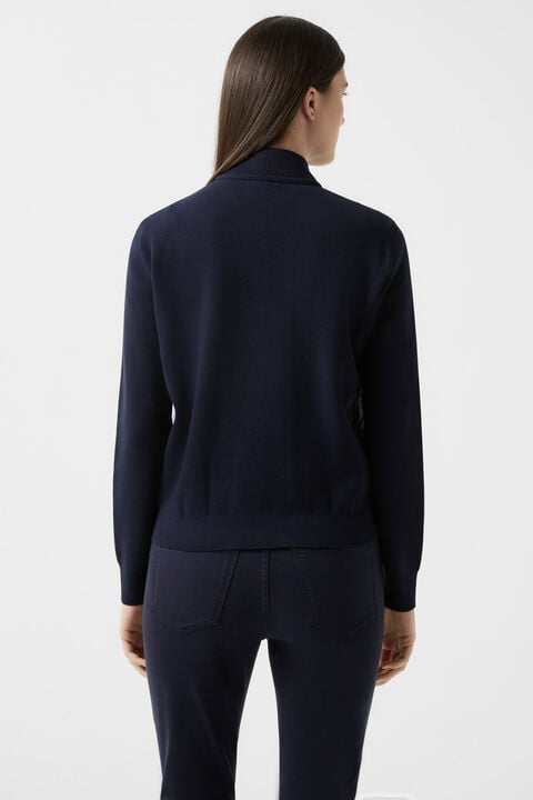 Becca hybrid knit jacket Navy blue Becca hybrid knit jacket Navy blue