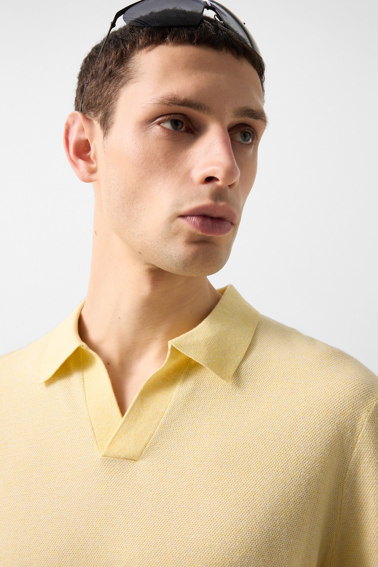Lyon knitted polo shirt Yellow