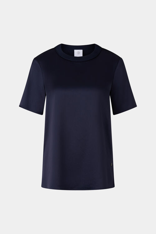 Satin-Shirt Dylan Navy-Blau