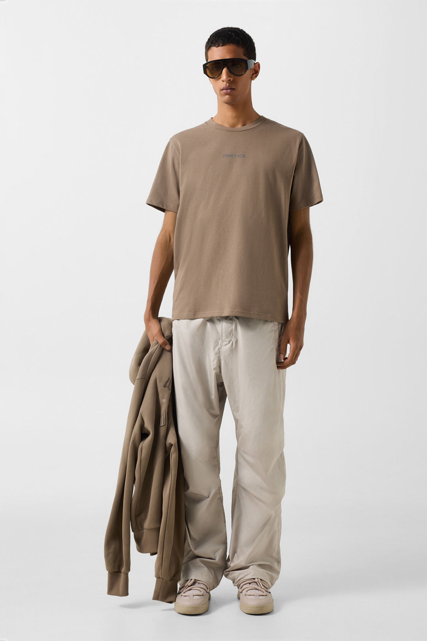 Mick cotton T-shirt Taupe