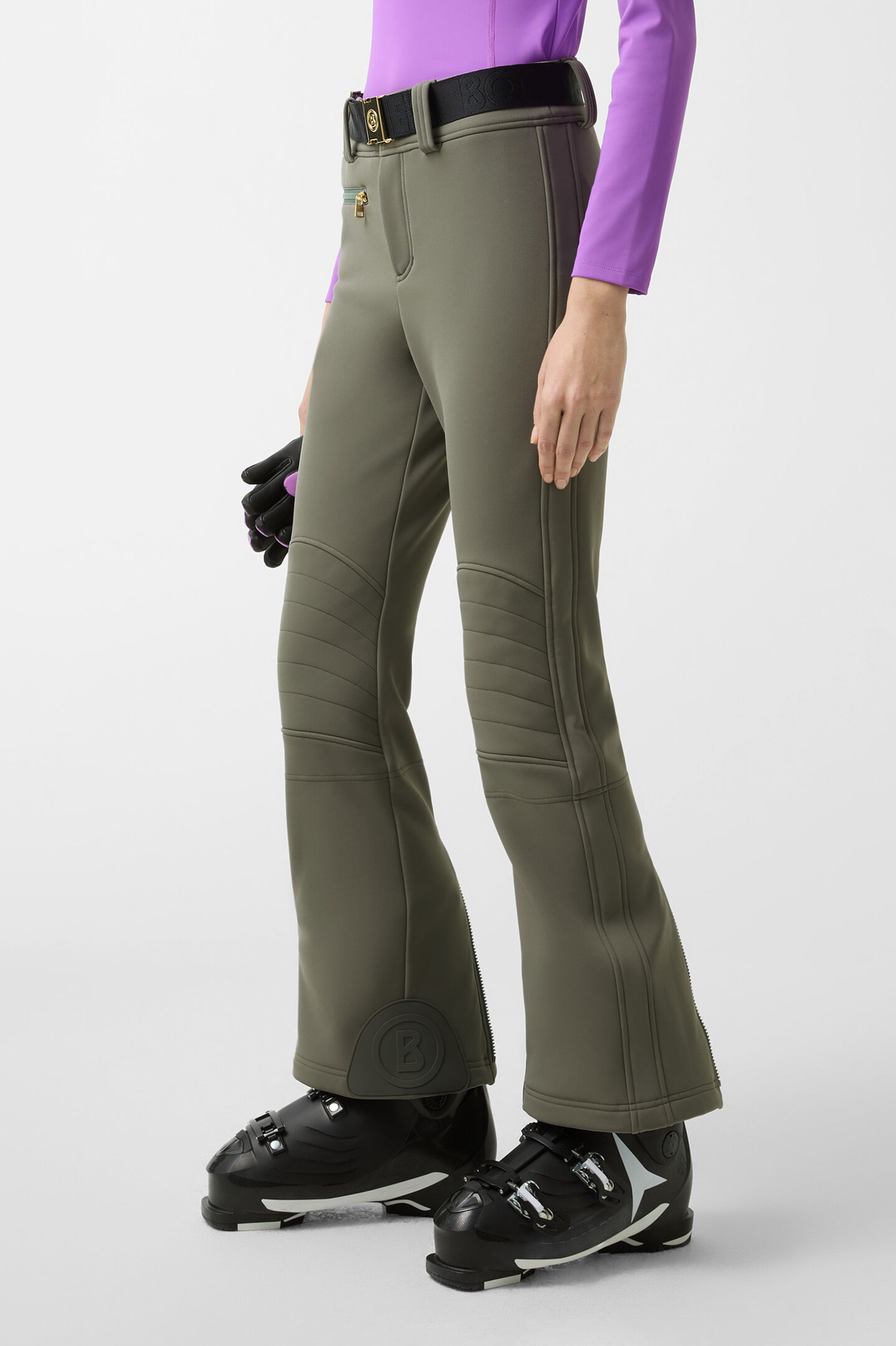 Pantalon de ski softshell Madei Vert olive