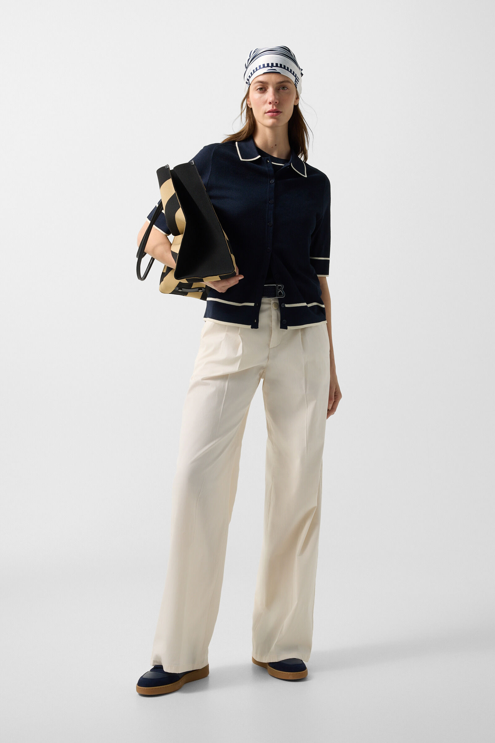 Peaches silk knit jacket Navy blue