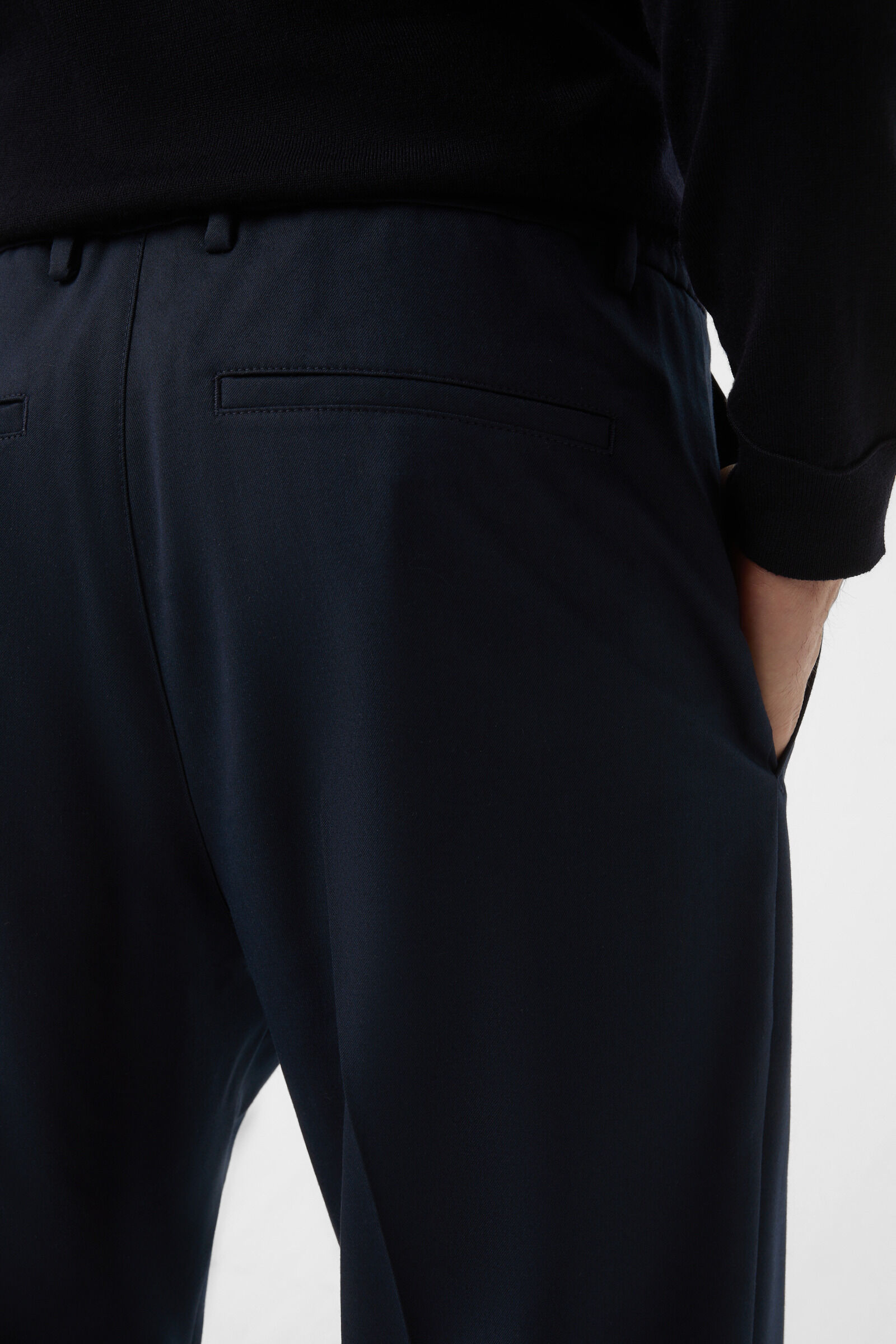 Pleated trousers Marcus Navy blue