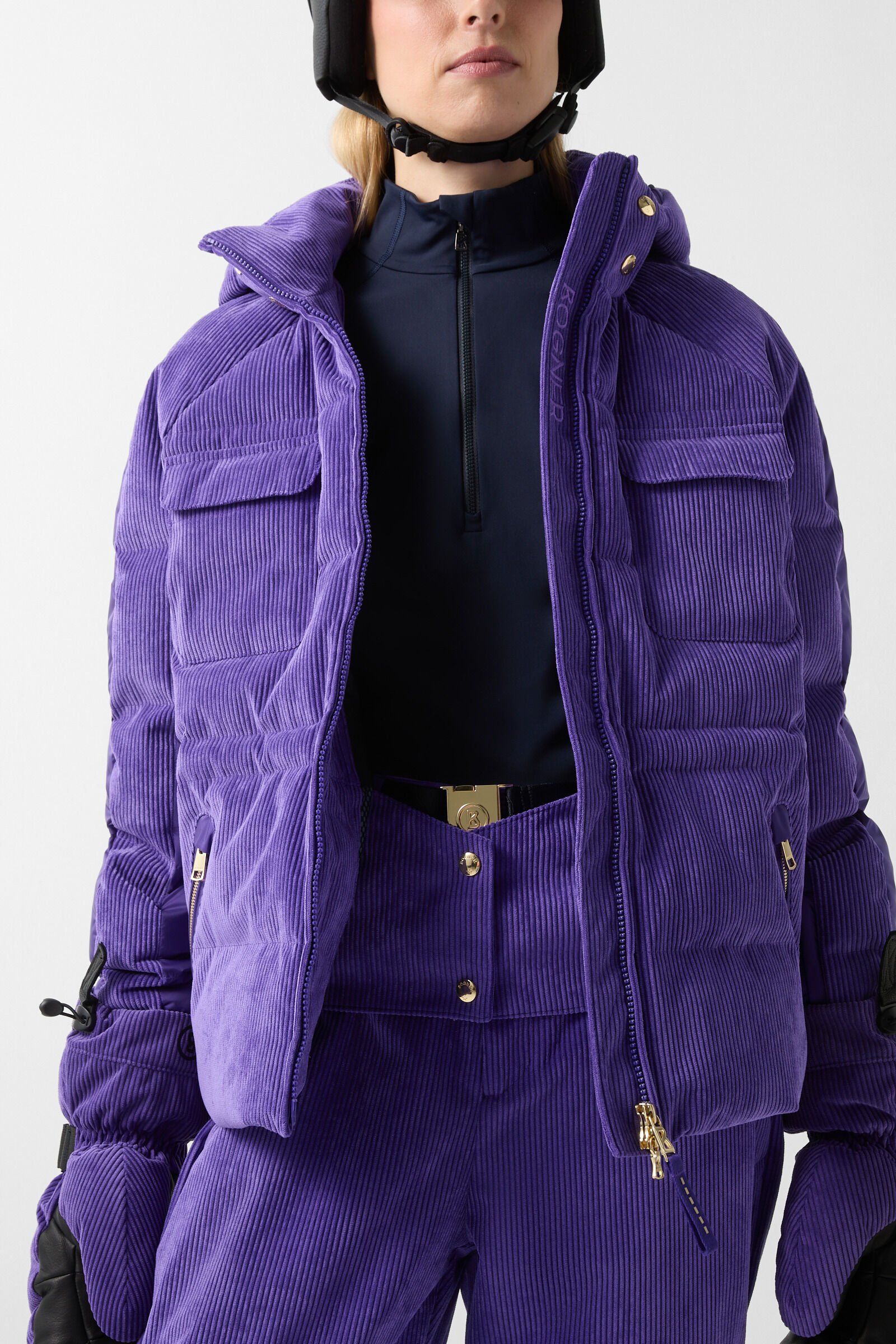 Marli corduroy ski jacket Violet