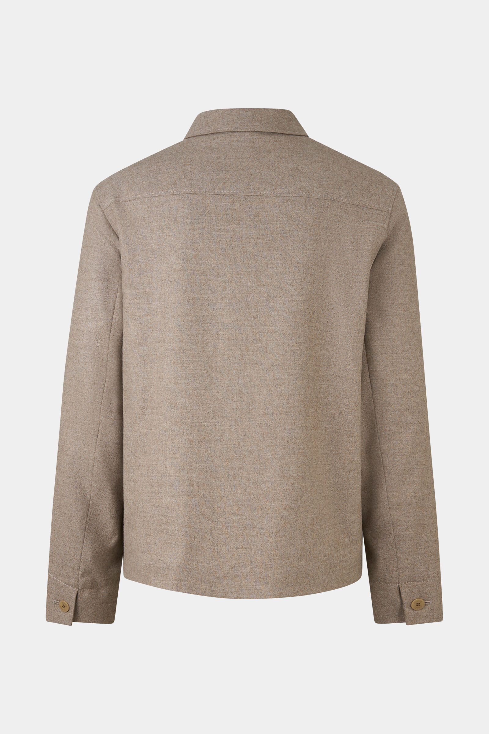 Flannel overshirt Mirco Greige