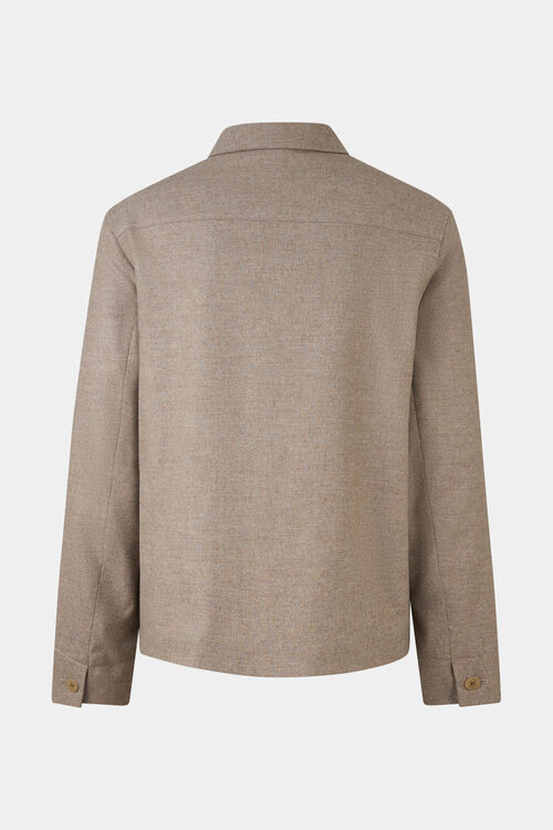 Mirco flanellen overhemd Taupe