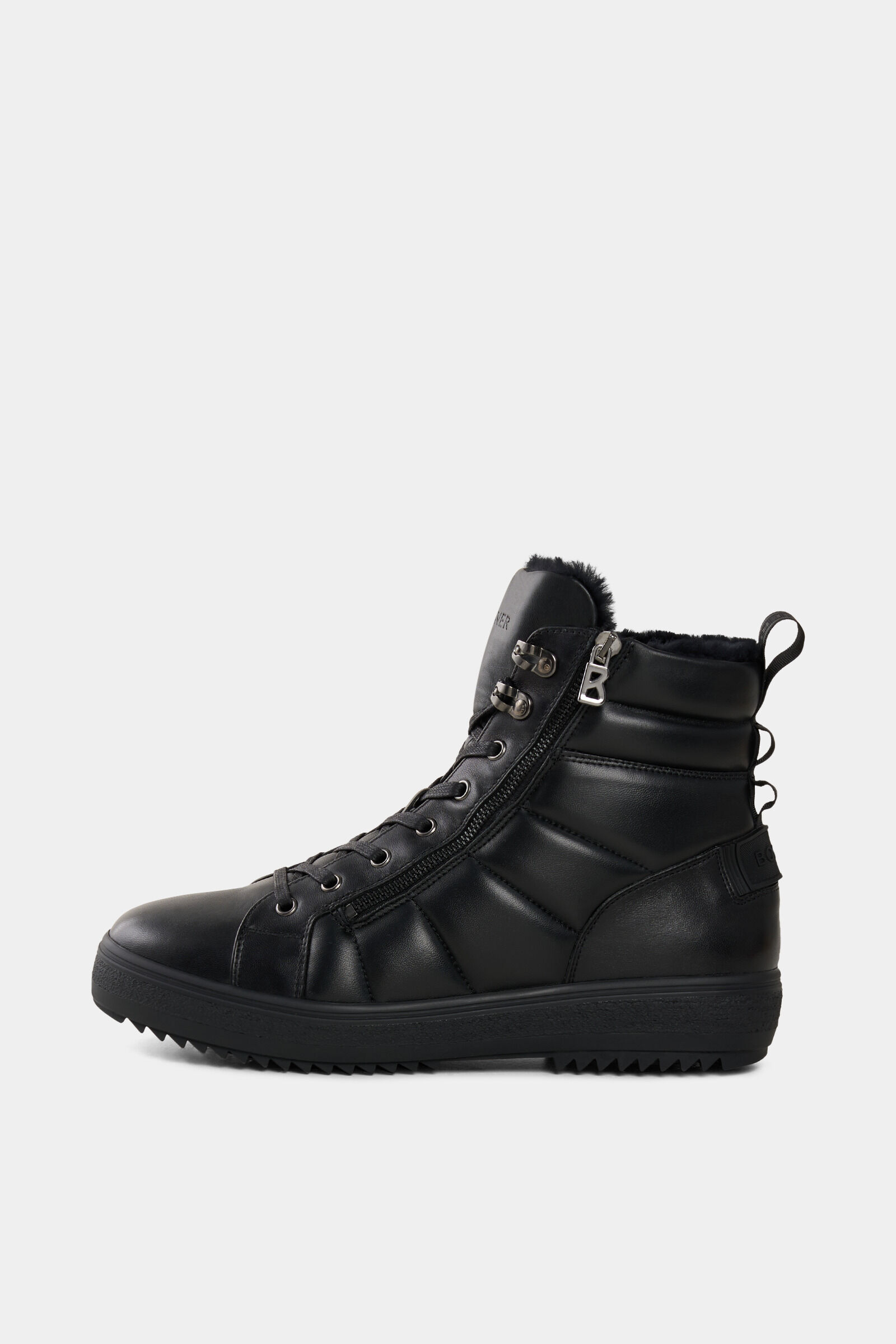 Bogner Anchorage Lace Up Boots with Spikes Men Black US 12