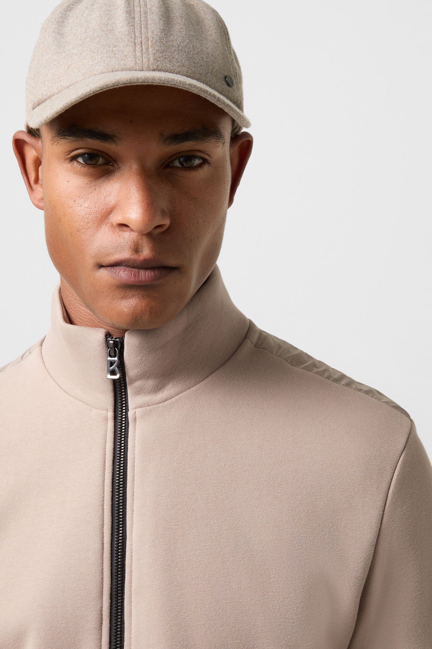 Mario jersey jacket Beige