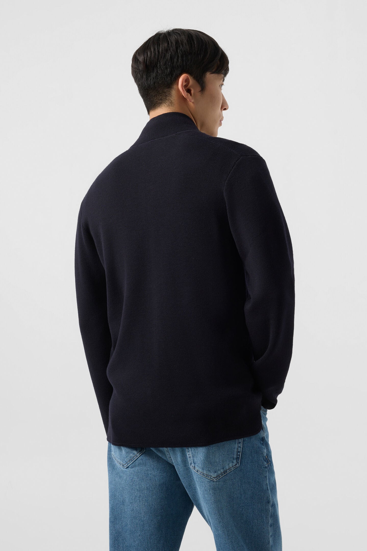 Virgin wool cardigan Everest Navy blue