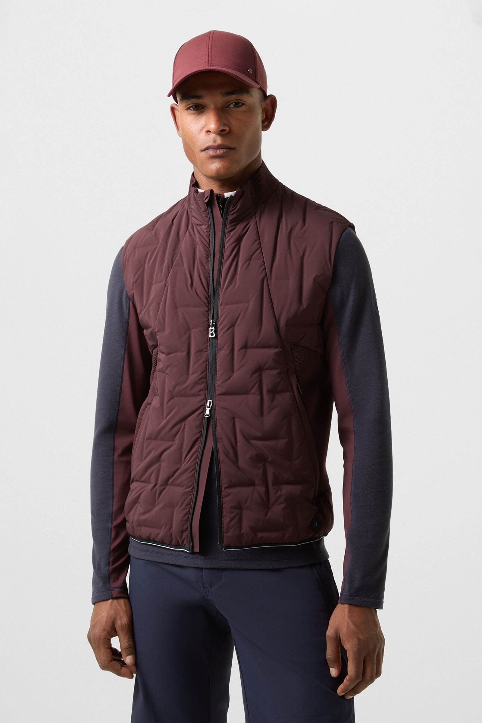 Sascha lightweight down waistcoat Bordeaux