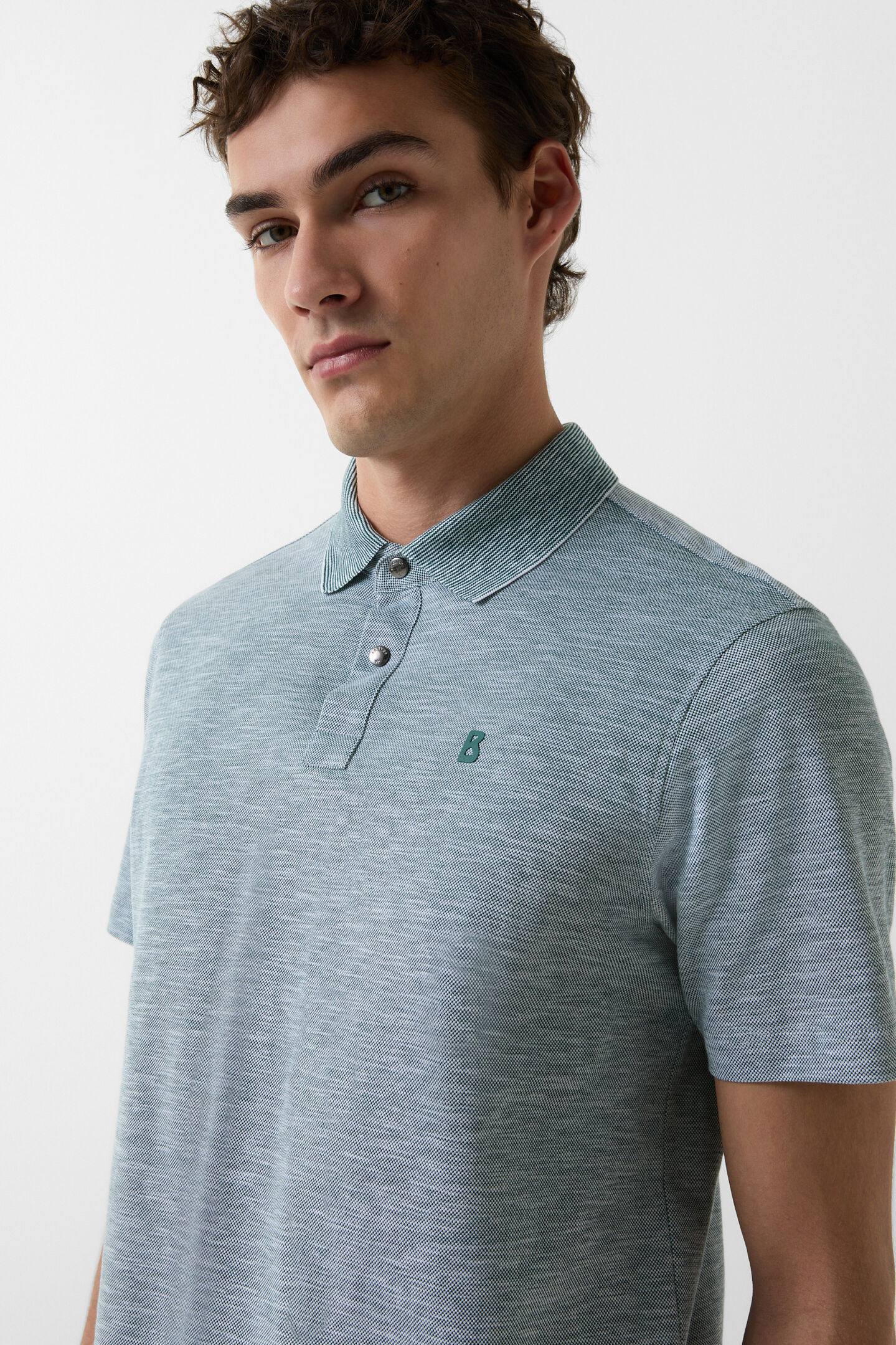 Samu polo shirt Dark green/white