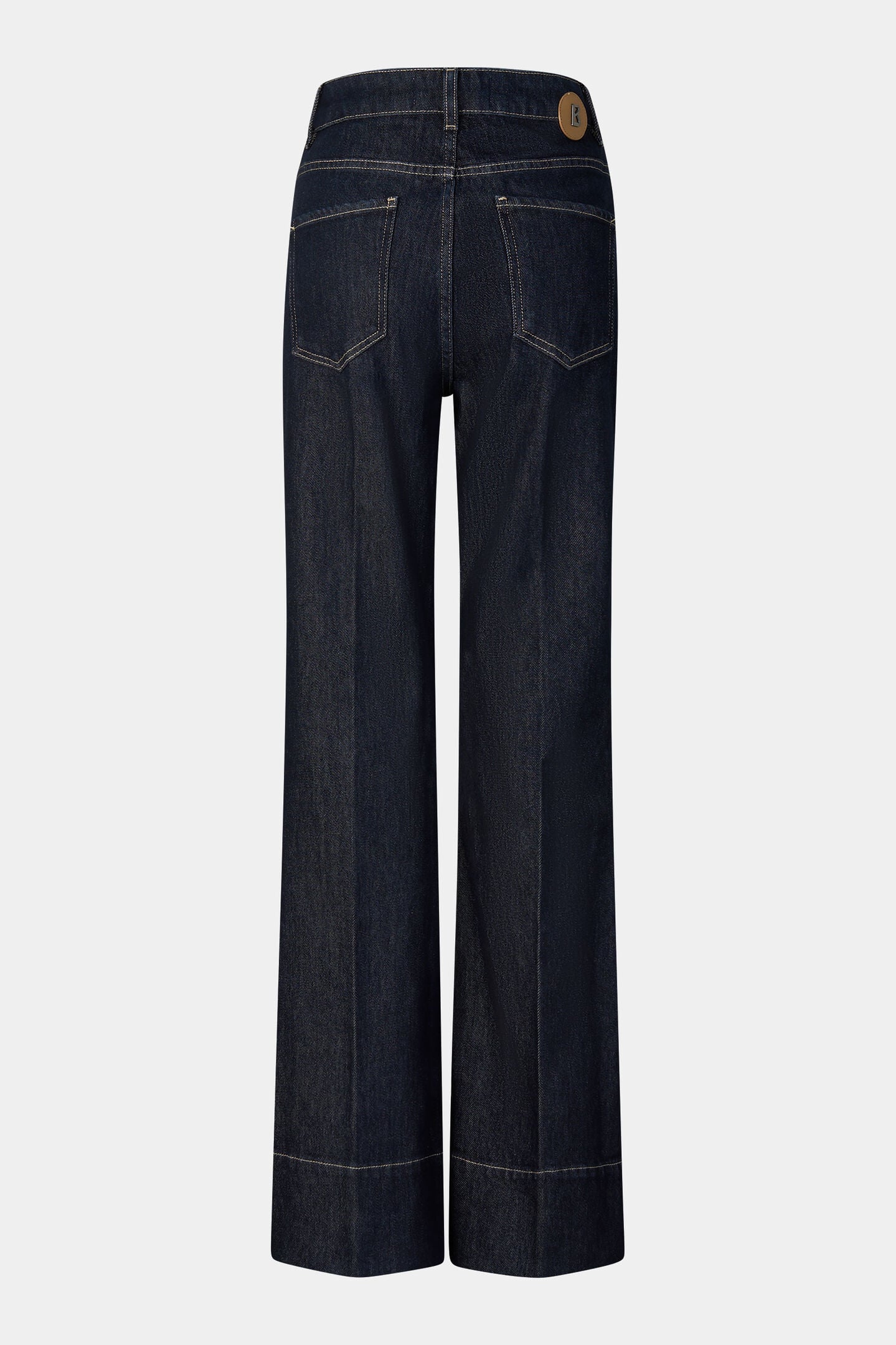Flared Fit Jeans Devin Dark Denim Blue