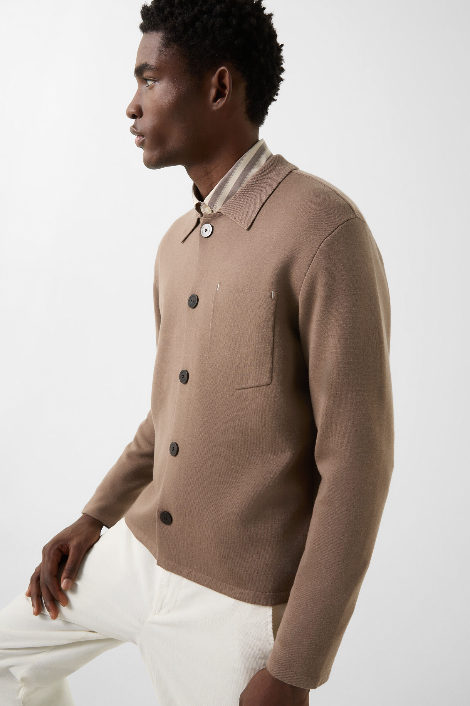 Olaf knit jacket Mud