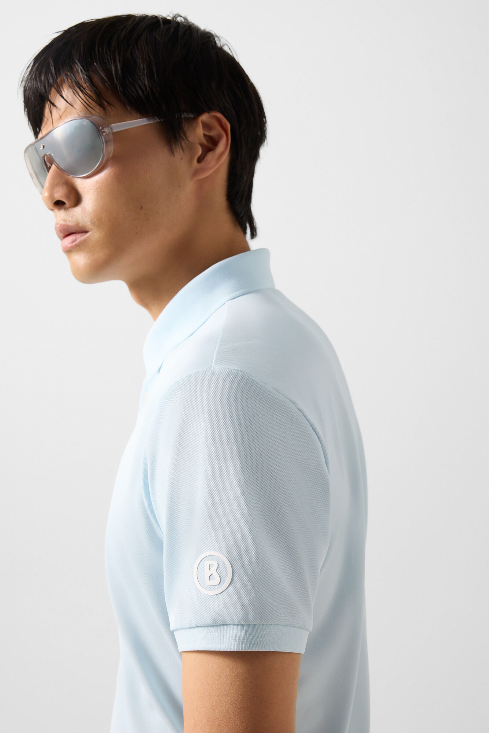 Daniel functional short-sleeved top Light blue