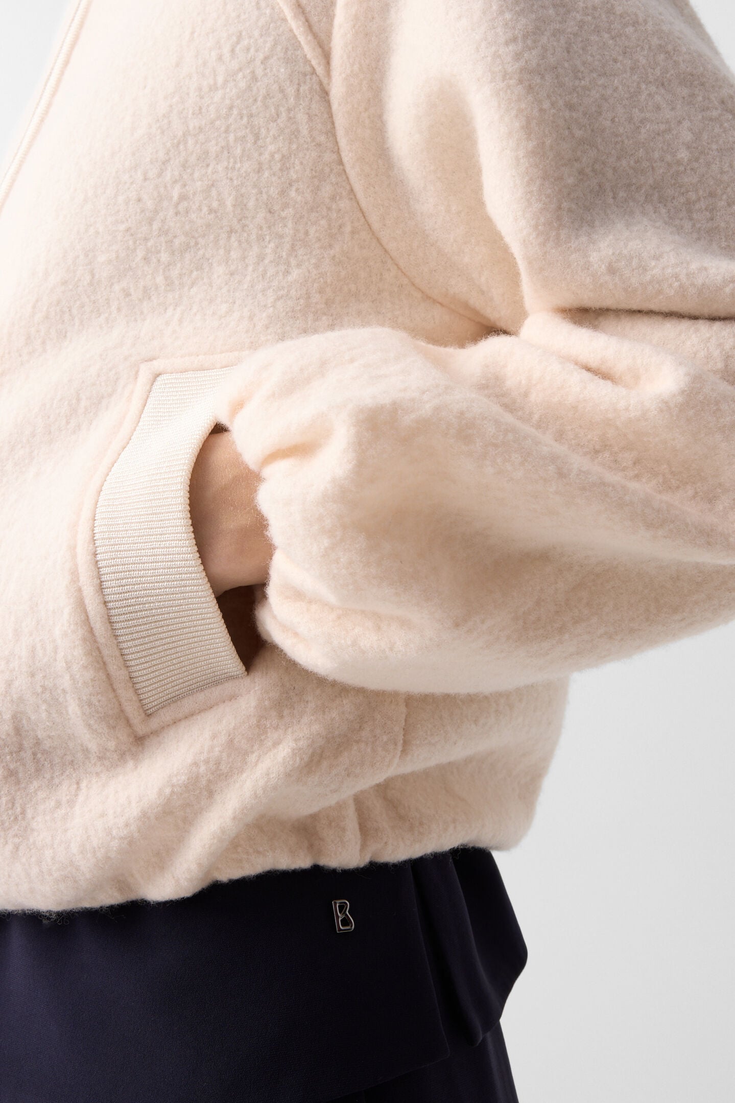 Editha woollen blouson Cream