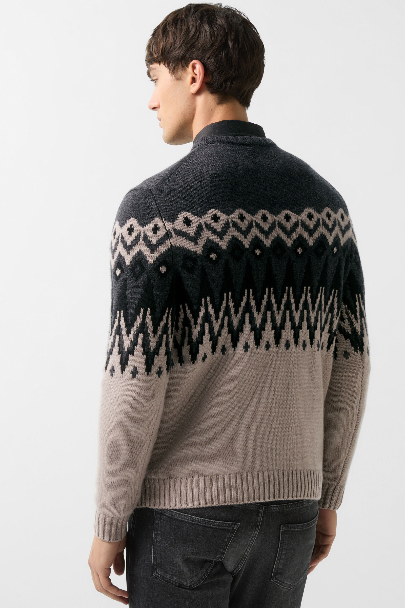 Norwegian jumper Ron Taupe/anthracite