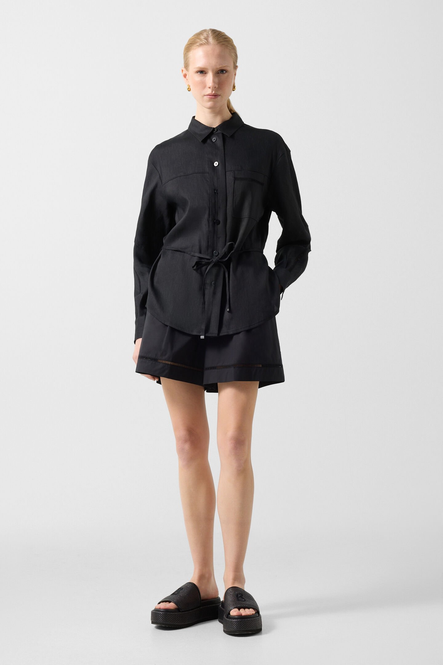 Hemdbluse Catrina Schwarz