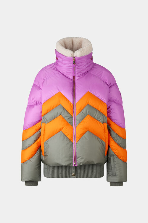 Valea down ski jacket Purple/Orange/Taupe