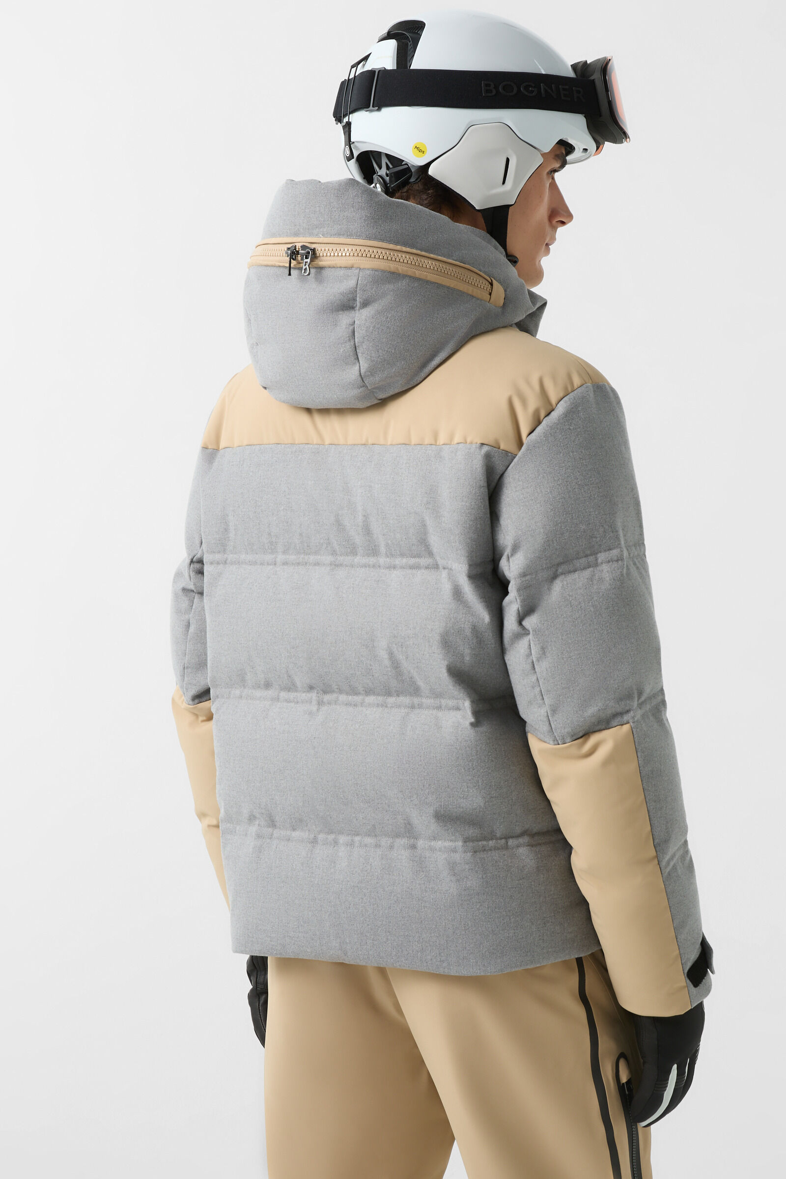 Wali down ski jacket Grey/beige