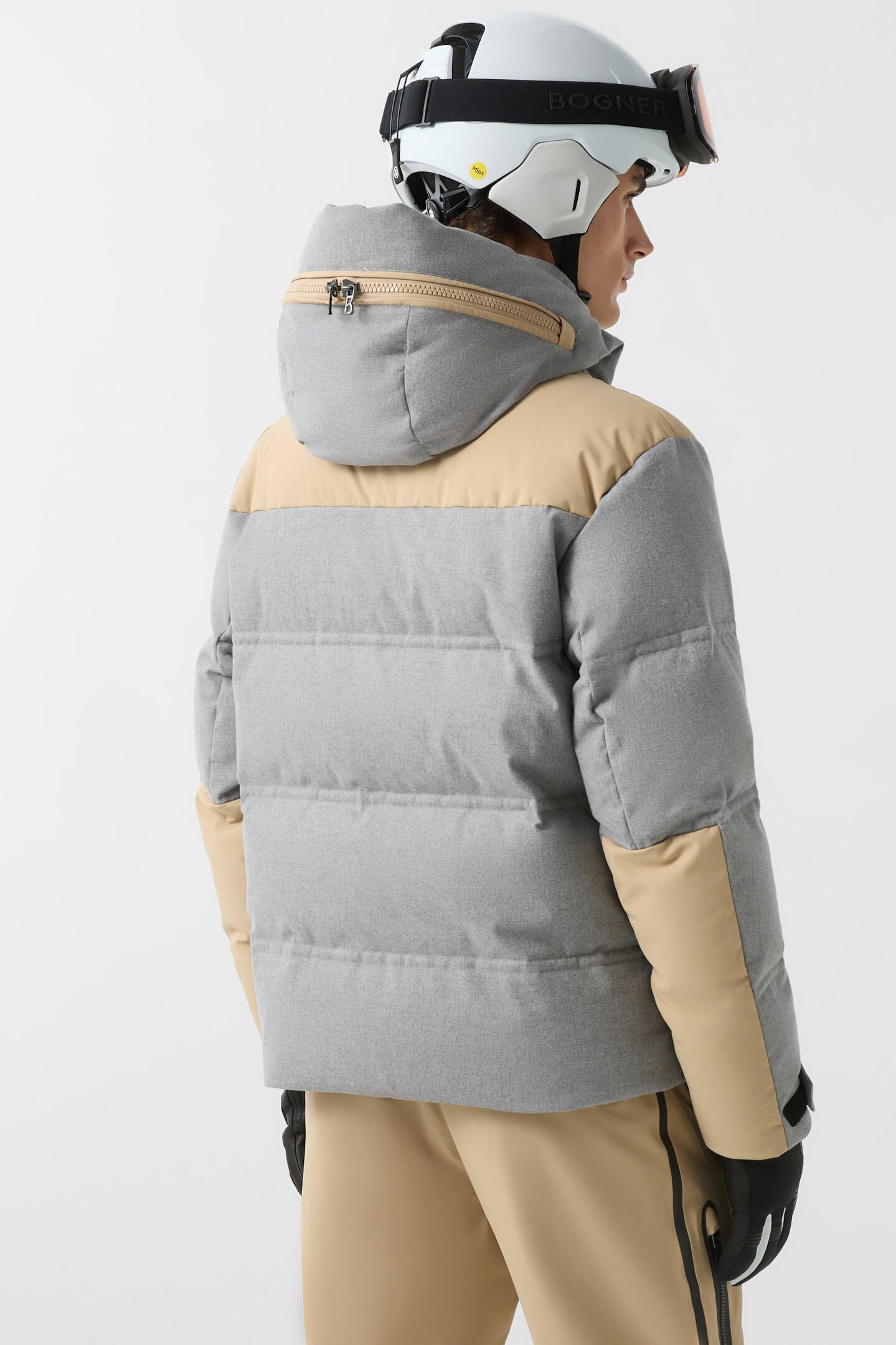 Wali down ski jacket Grey/beige