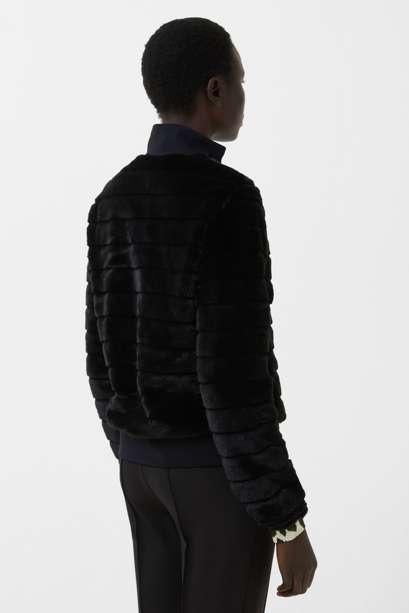 Katniss faux fur jacket Black