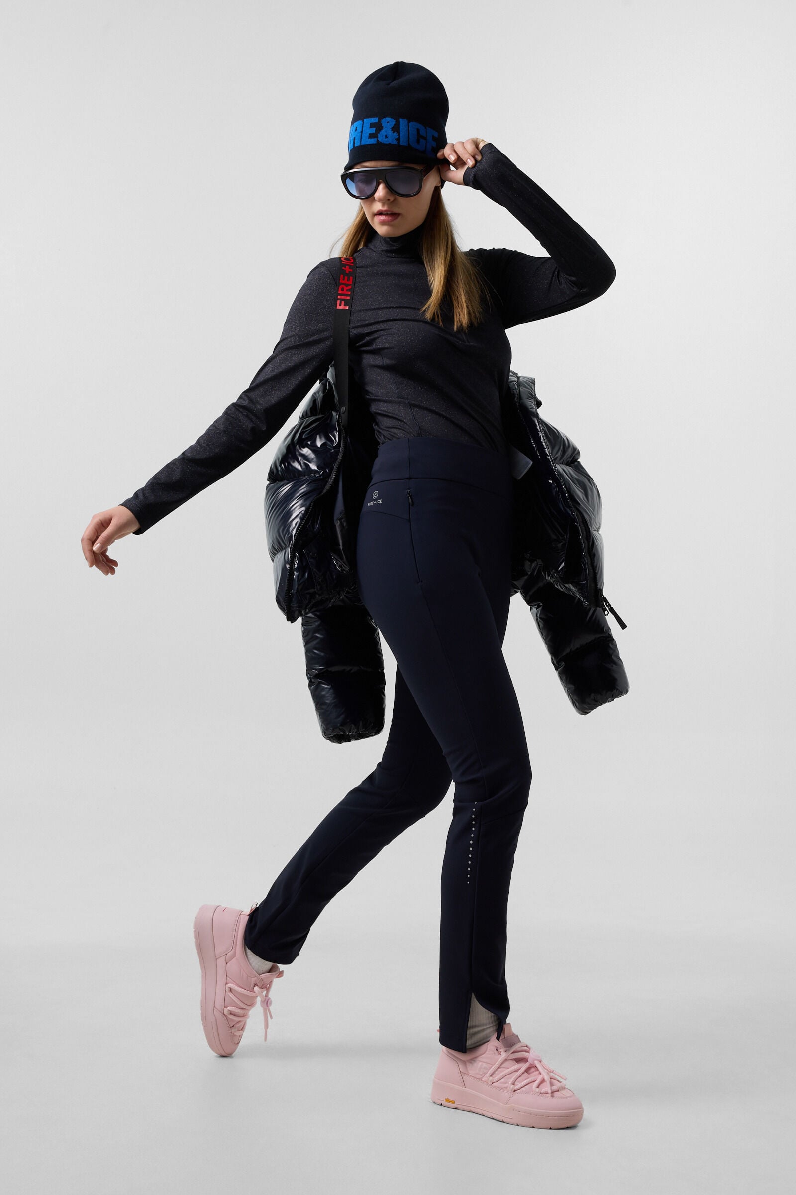 Camel Functional Trousers Navy