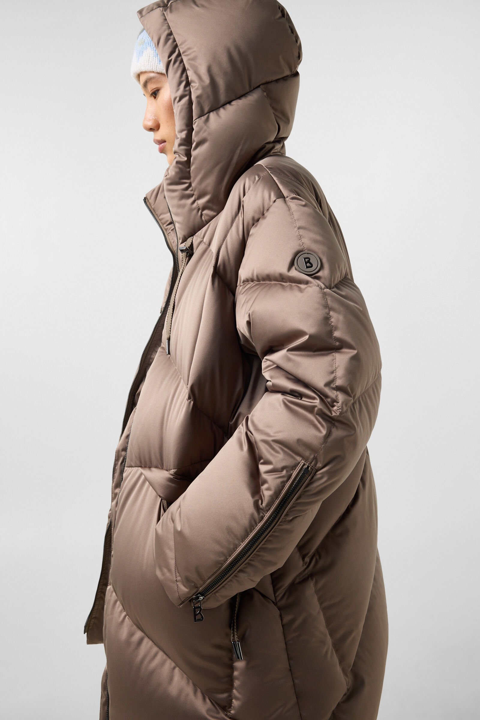 Glenda Down Parka Grey-brown