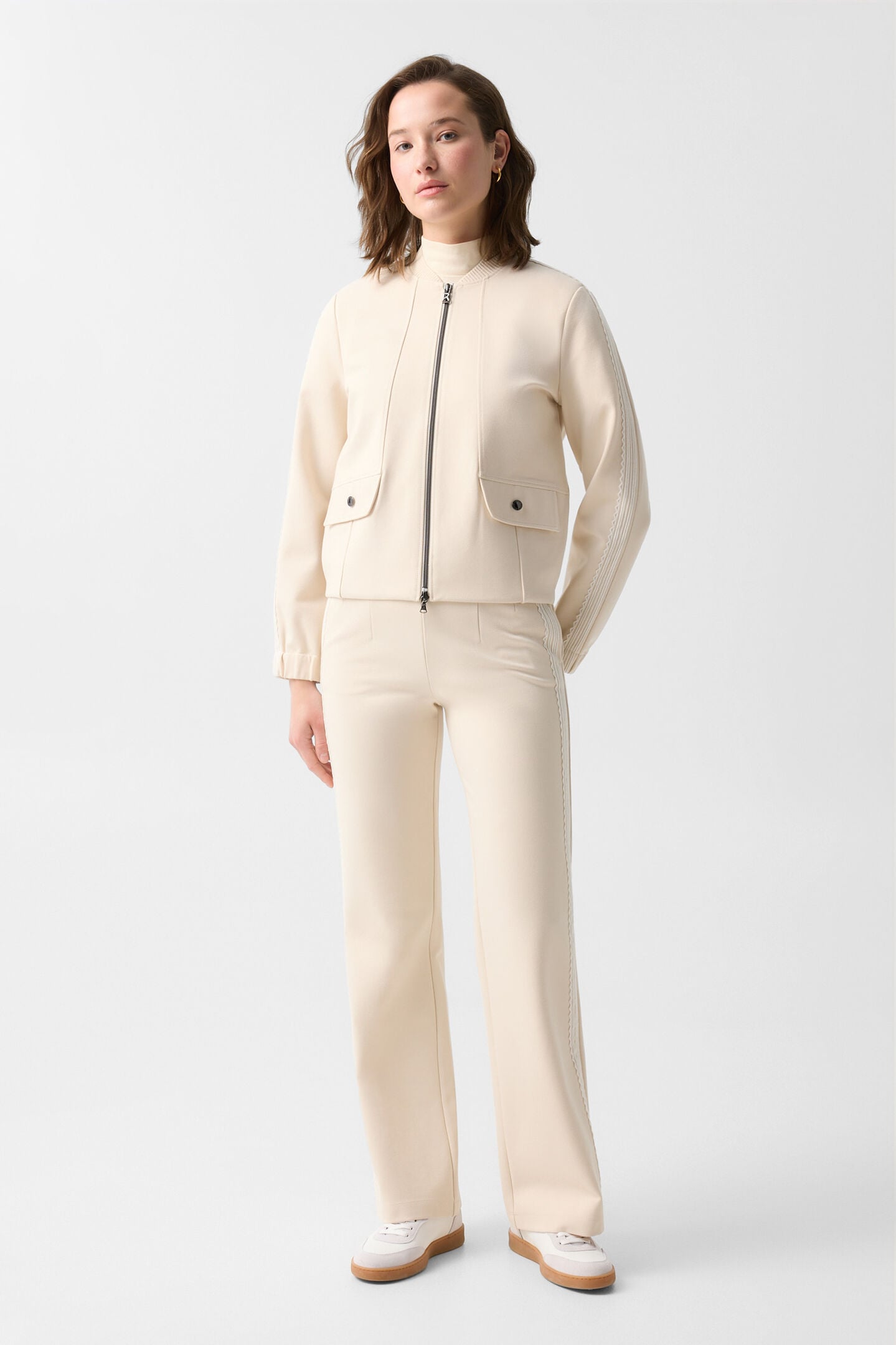 Luisa jersey jacket Cream