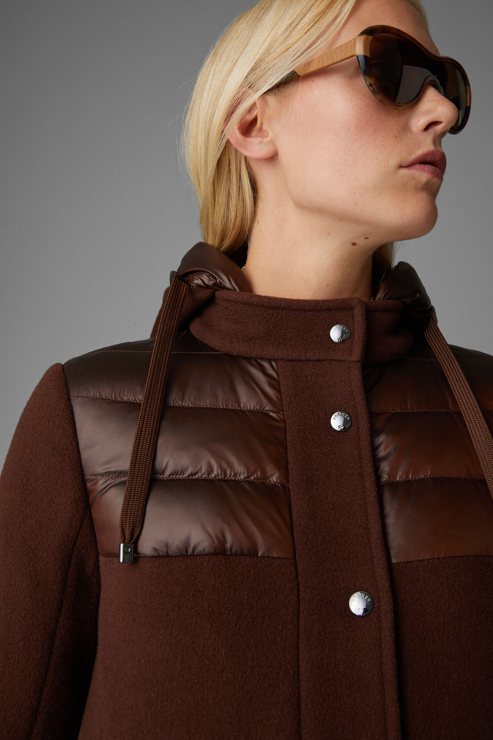 Wool sales puffer coat
