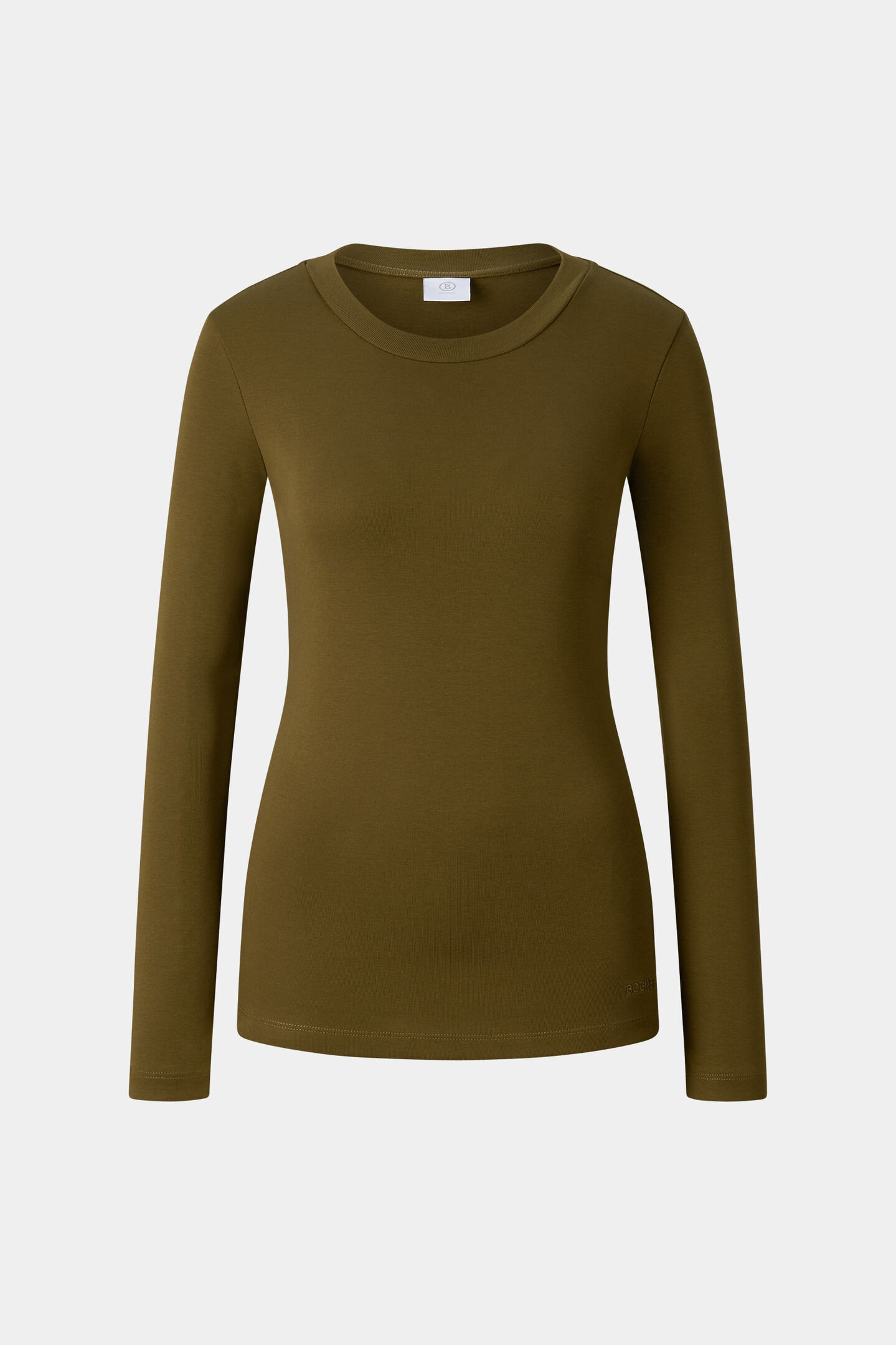 Baumwoll-Longsleeve Nikini Oliv