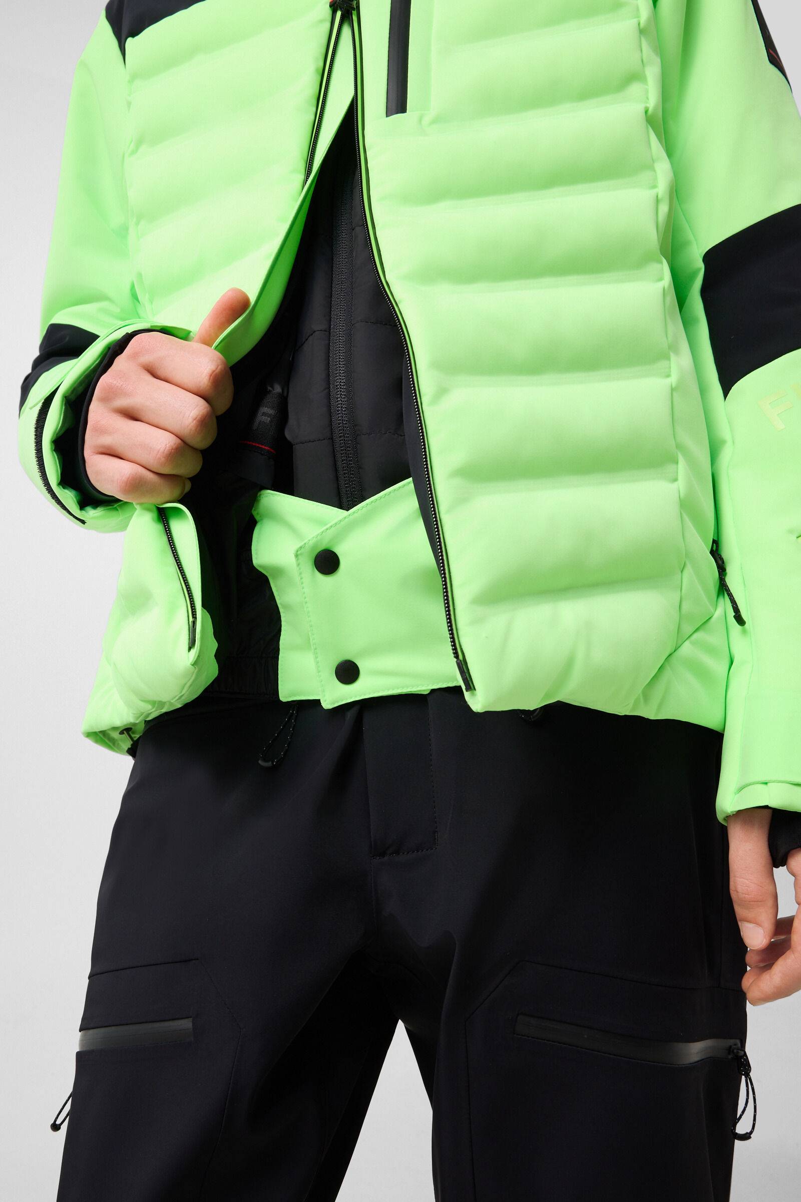 Skijacke Radek Neon-Gr&uuml;n/Schwarz