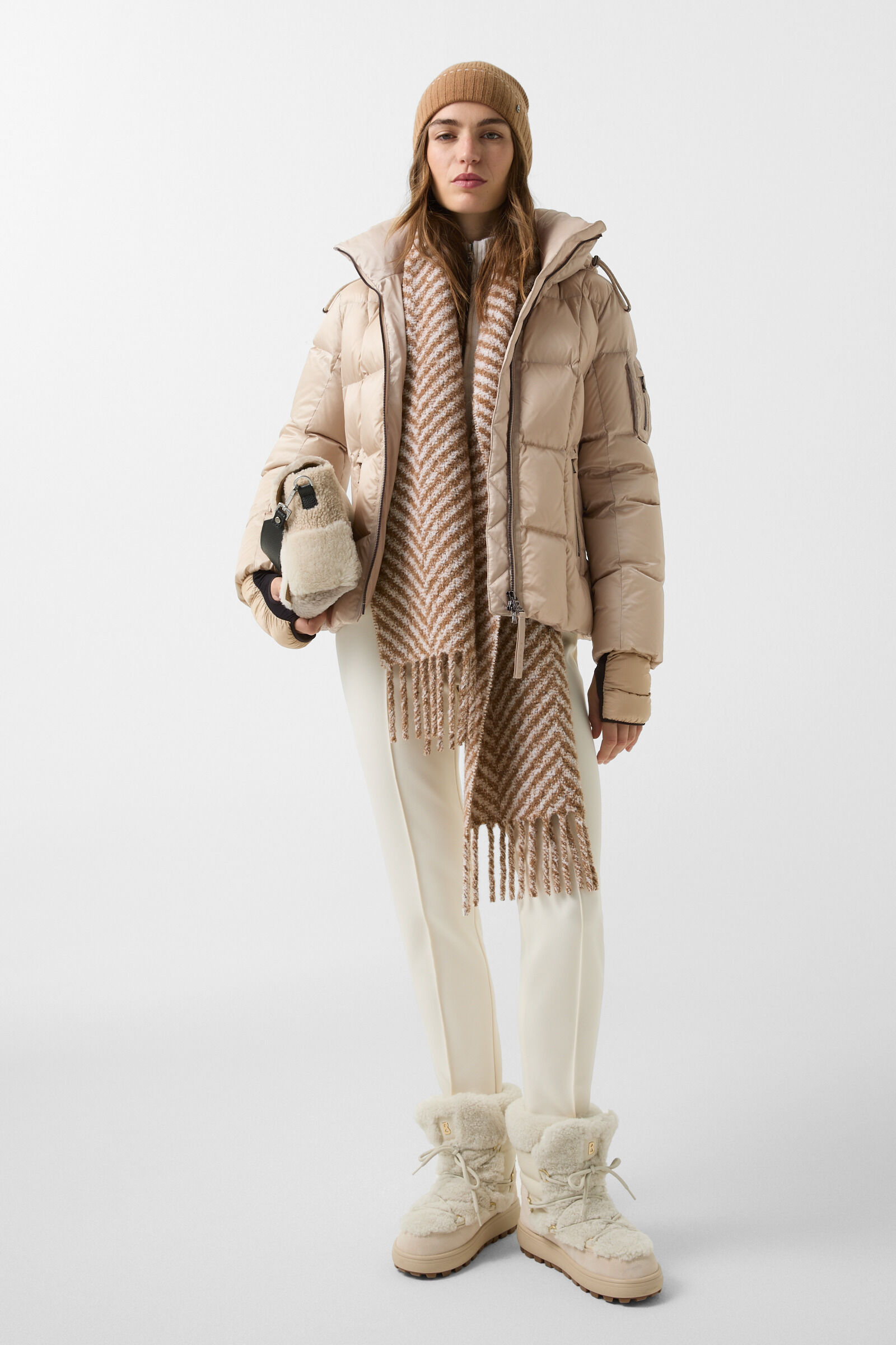 Feline down jacket Beige