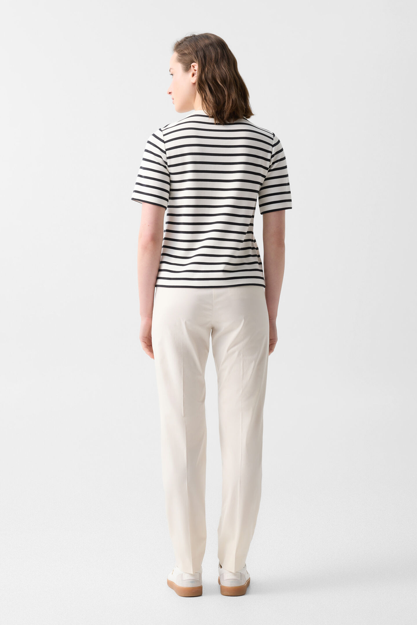 Pleated trousers Abbie Cream