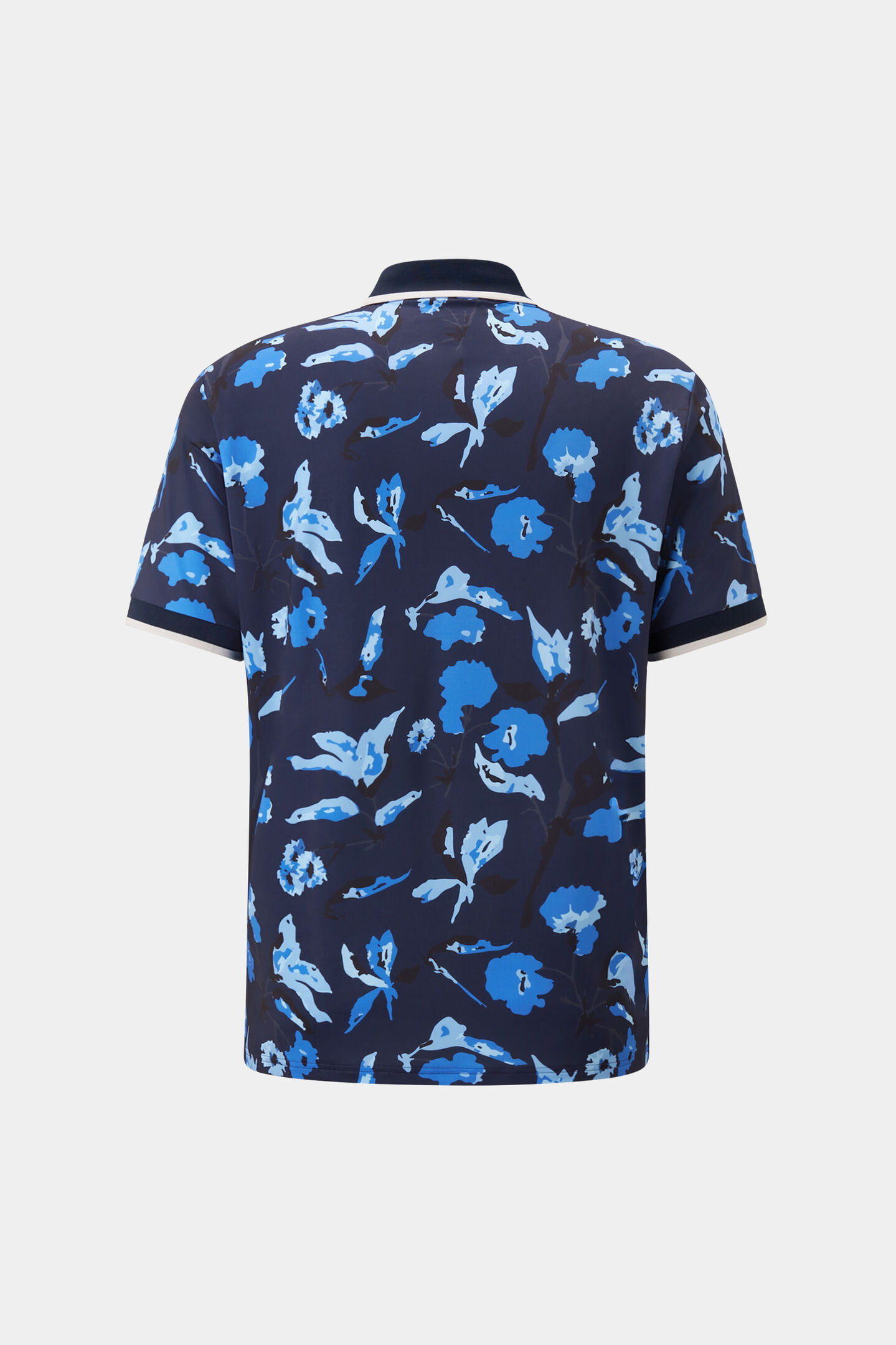 Funktions-Polo-Shirt Valentin Navy-Blau/Hellblau