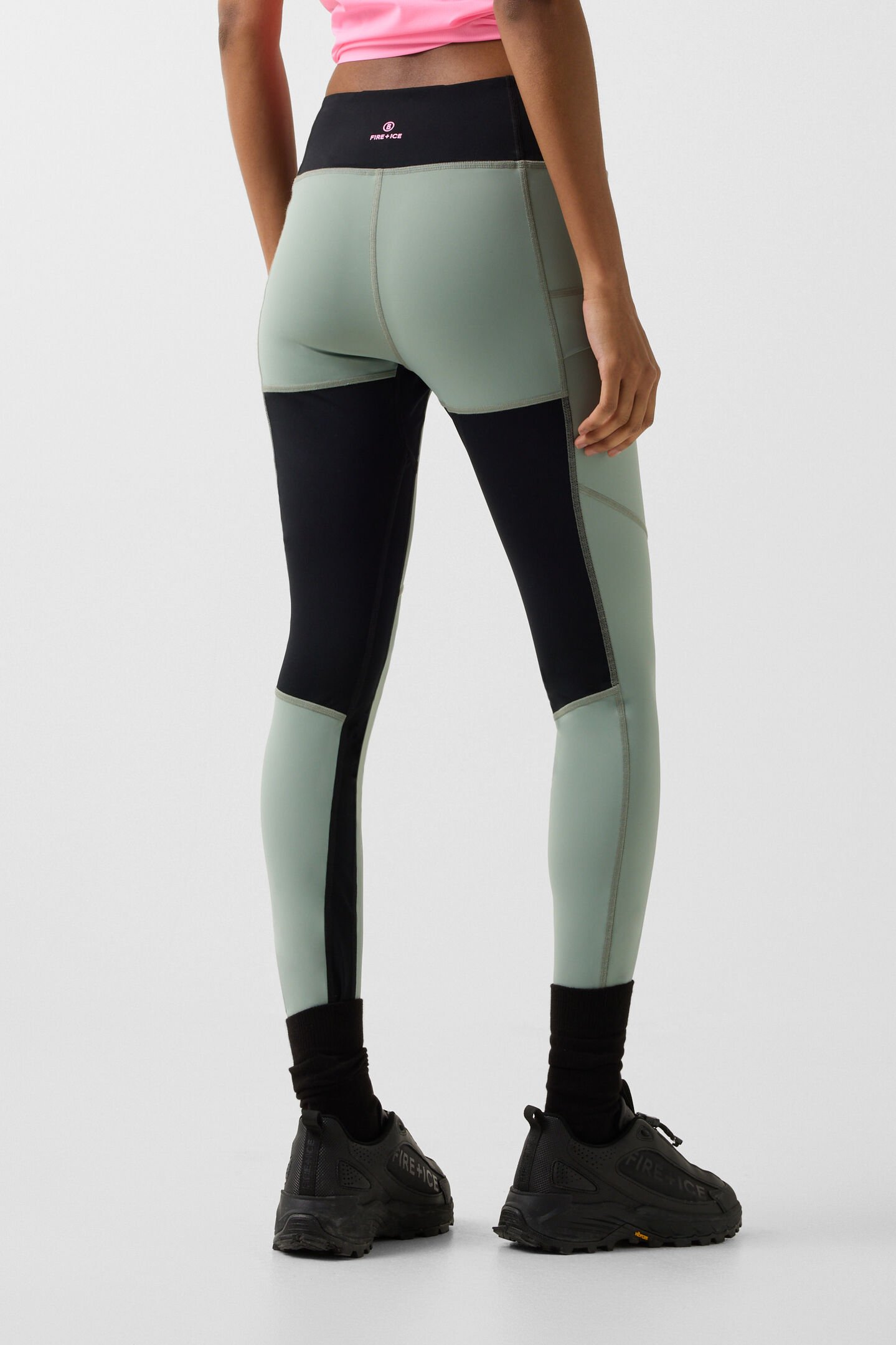 Tights Candra Eukalyptus/Schwarz