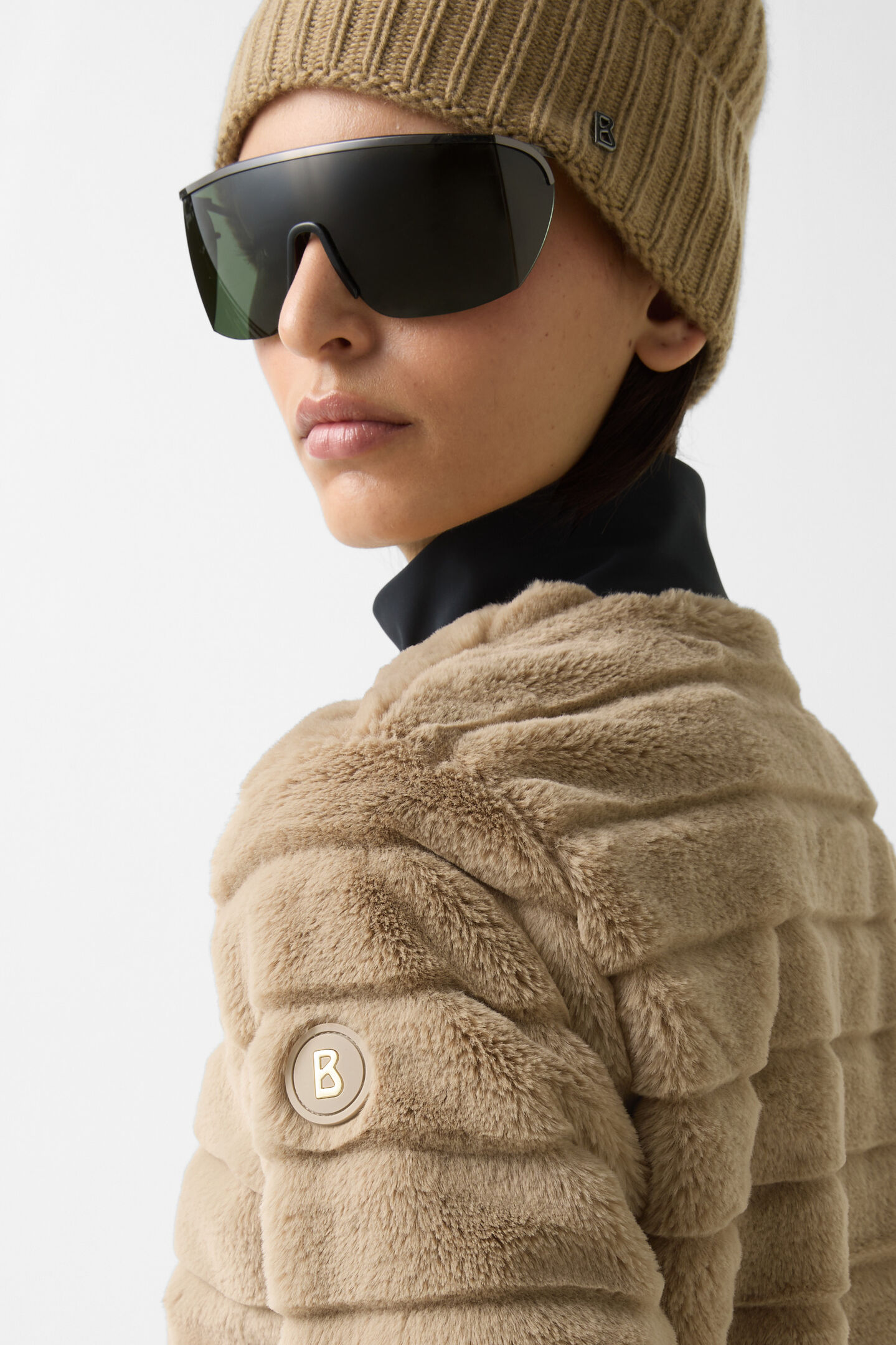 Katniss faux fur jacket Brown