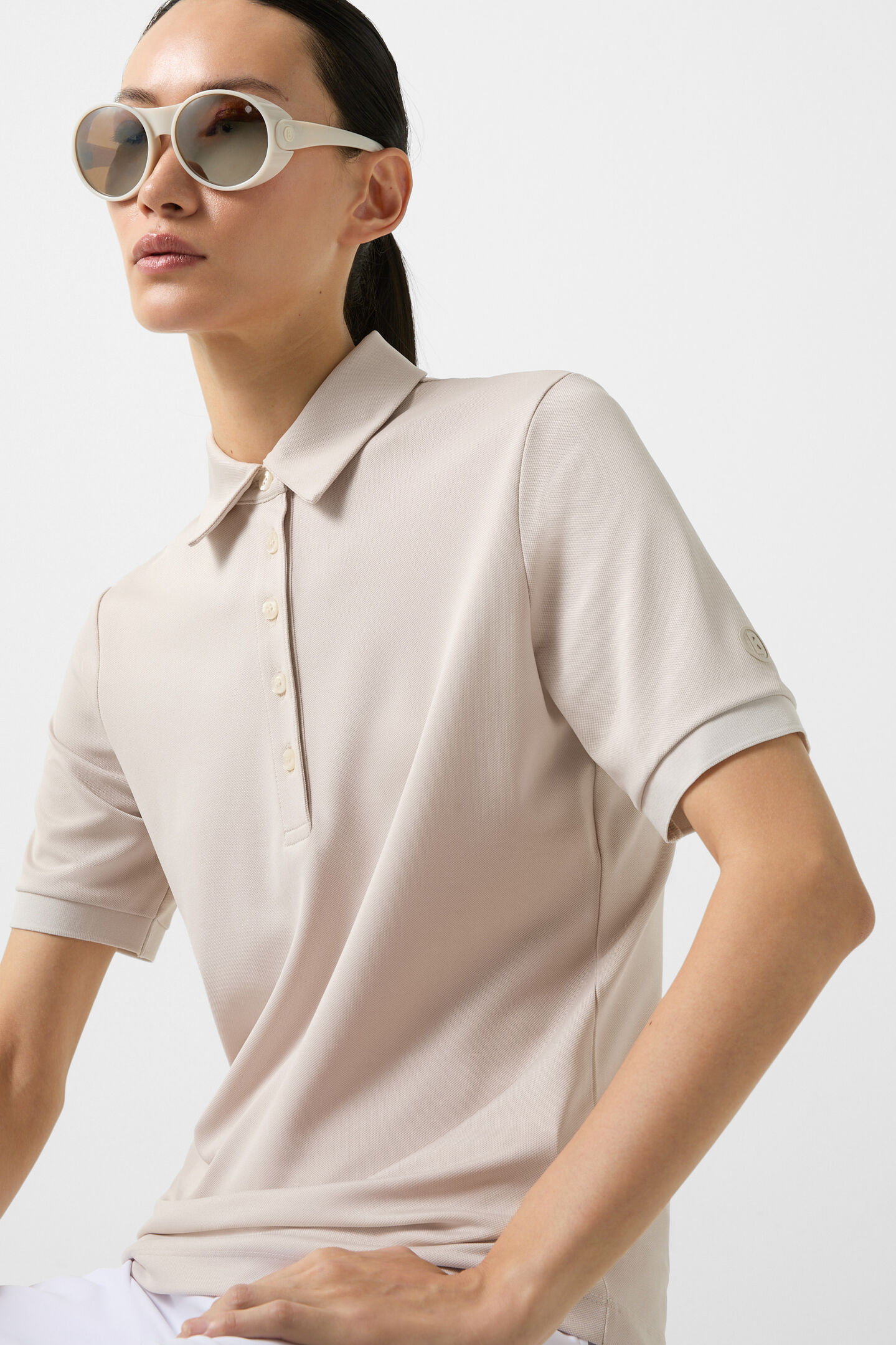 Danielle functional short-sleeved top Sand