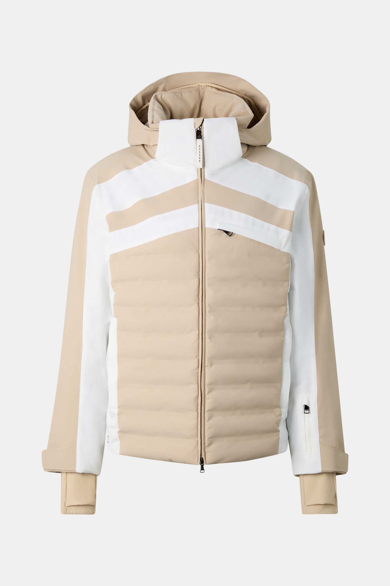 Skijacke Felis Camel/Wei&szlig;