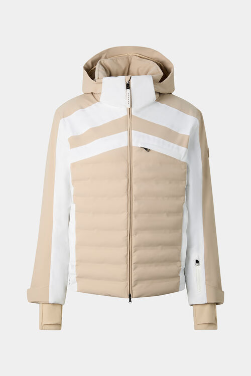 Skijacke Felis Camel/Wei&szlig;