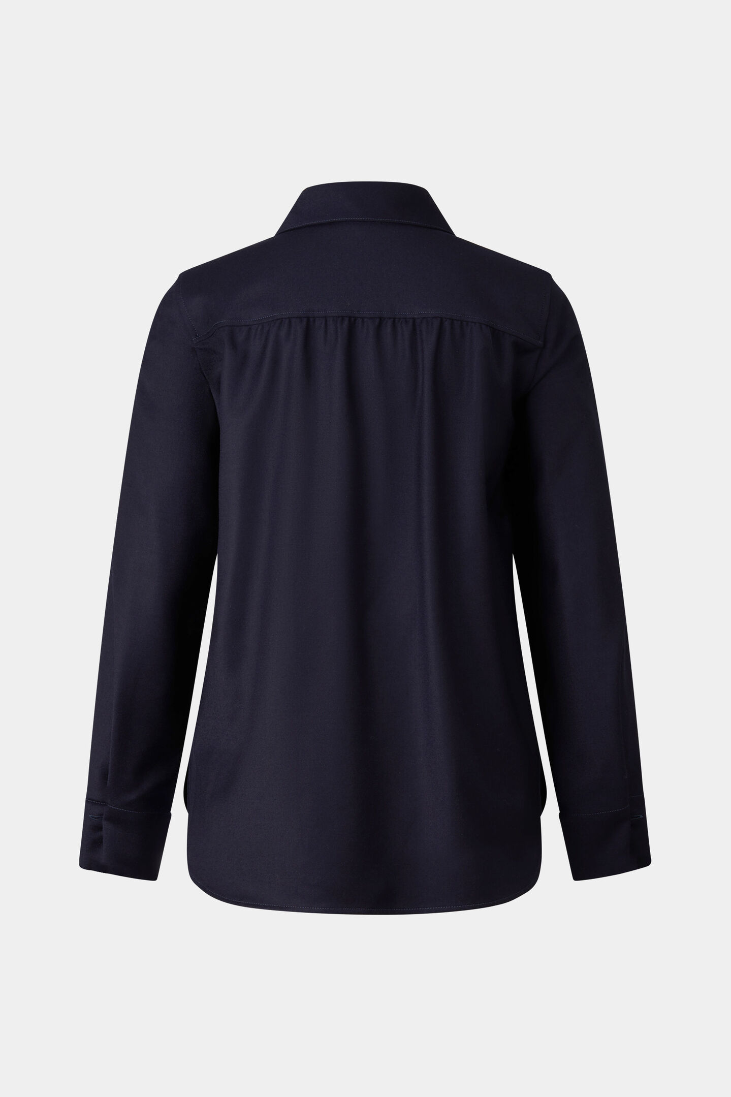 Flanell-Bluse Ariela Navy-Blau