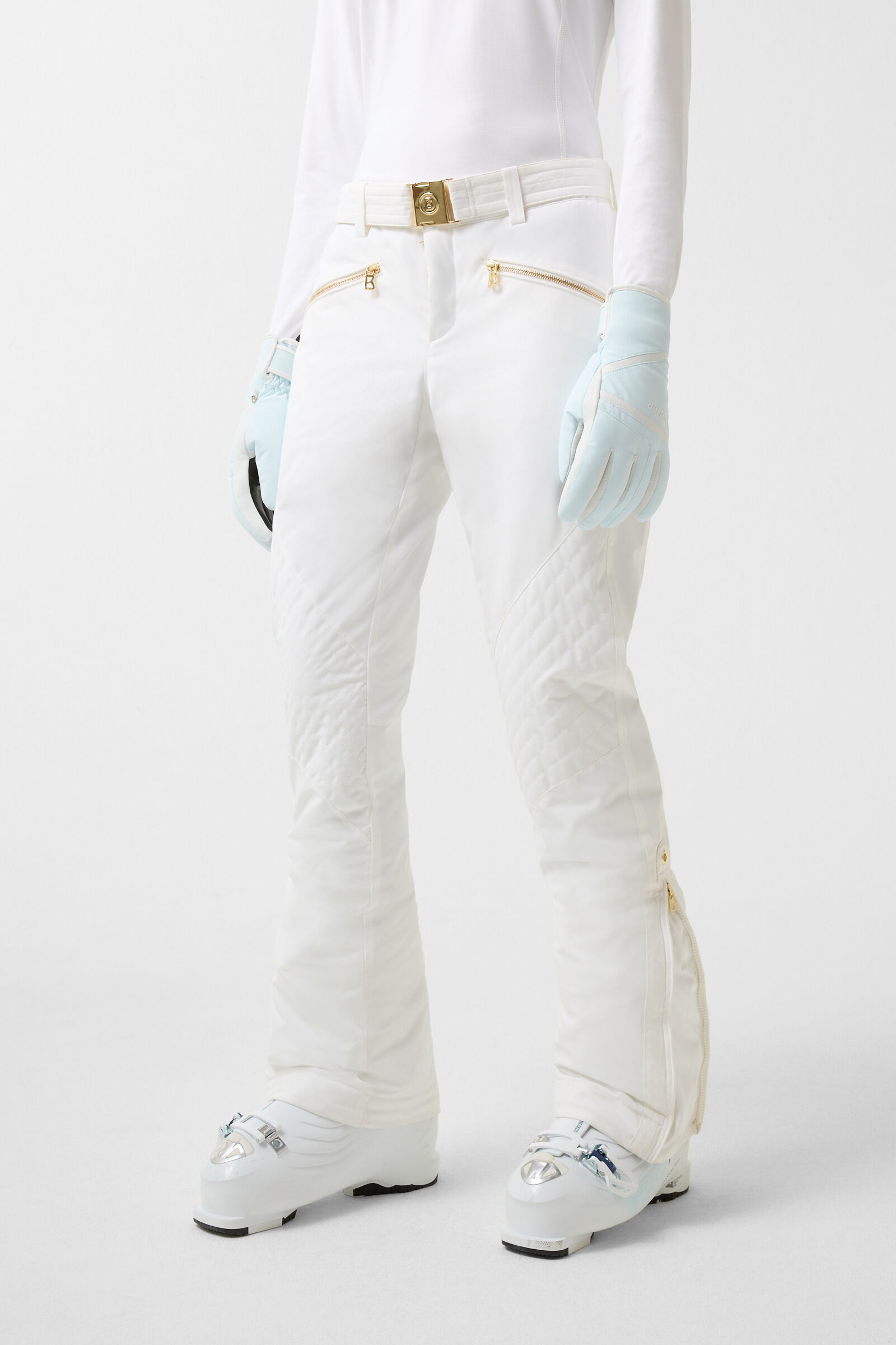 White ski trousers on sale