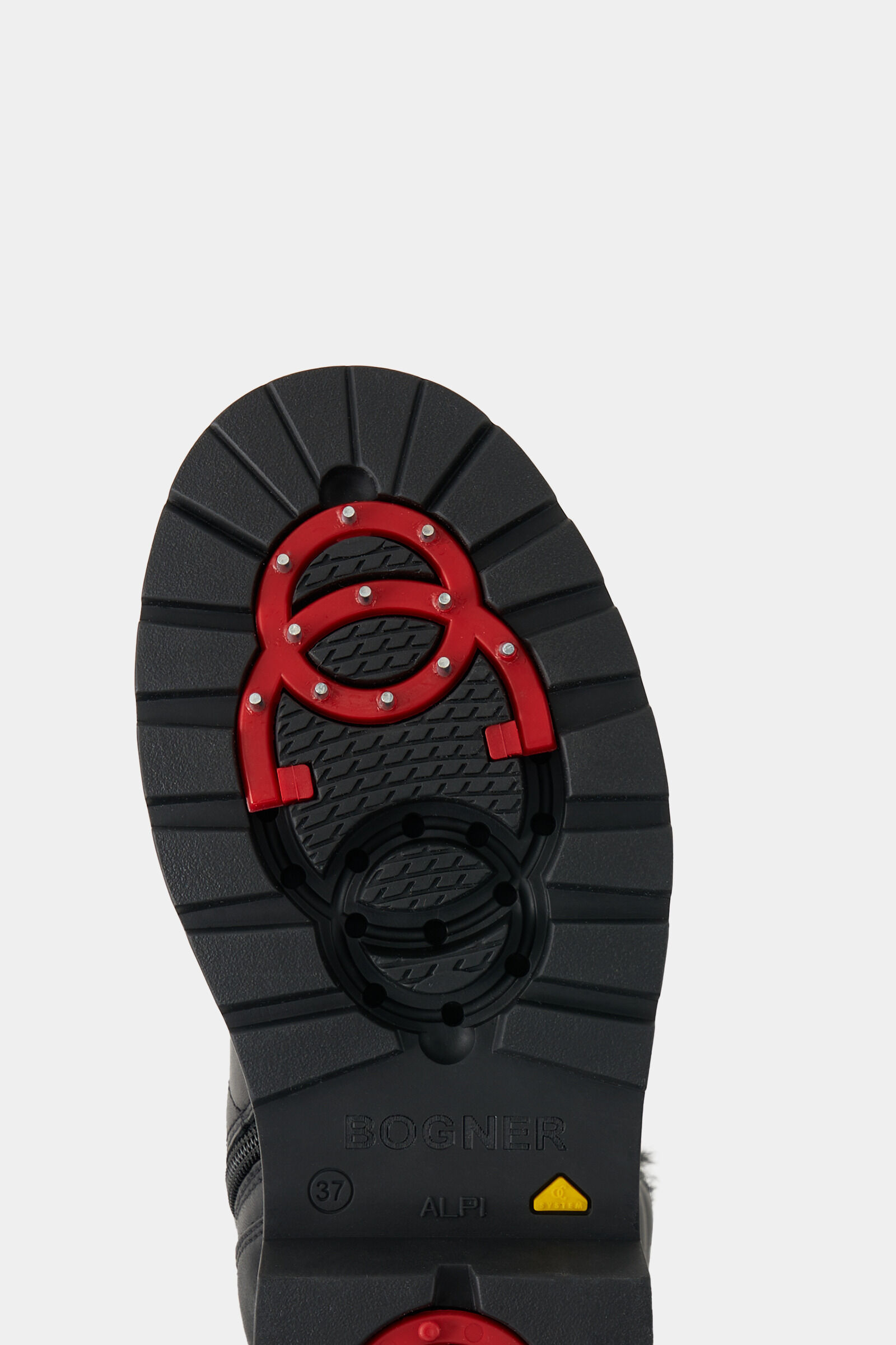 Halfhoge laarzen St.Moritz met spikes Zwart