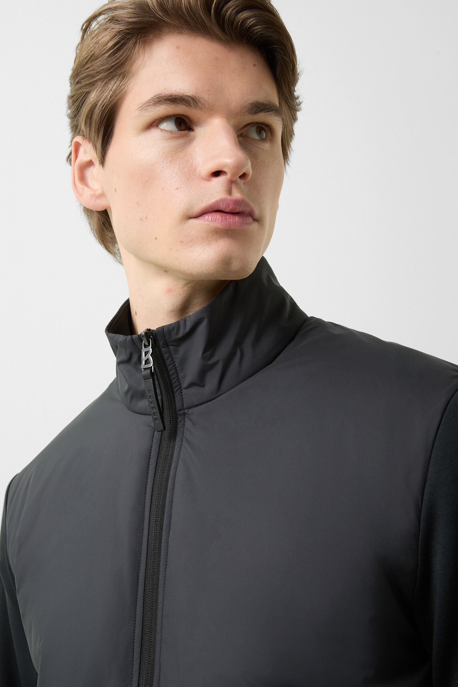 Rover hybrid jersey jacket Black