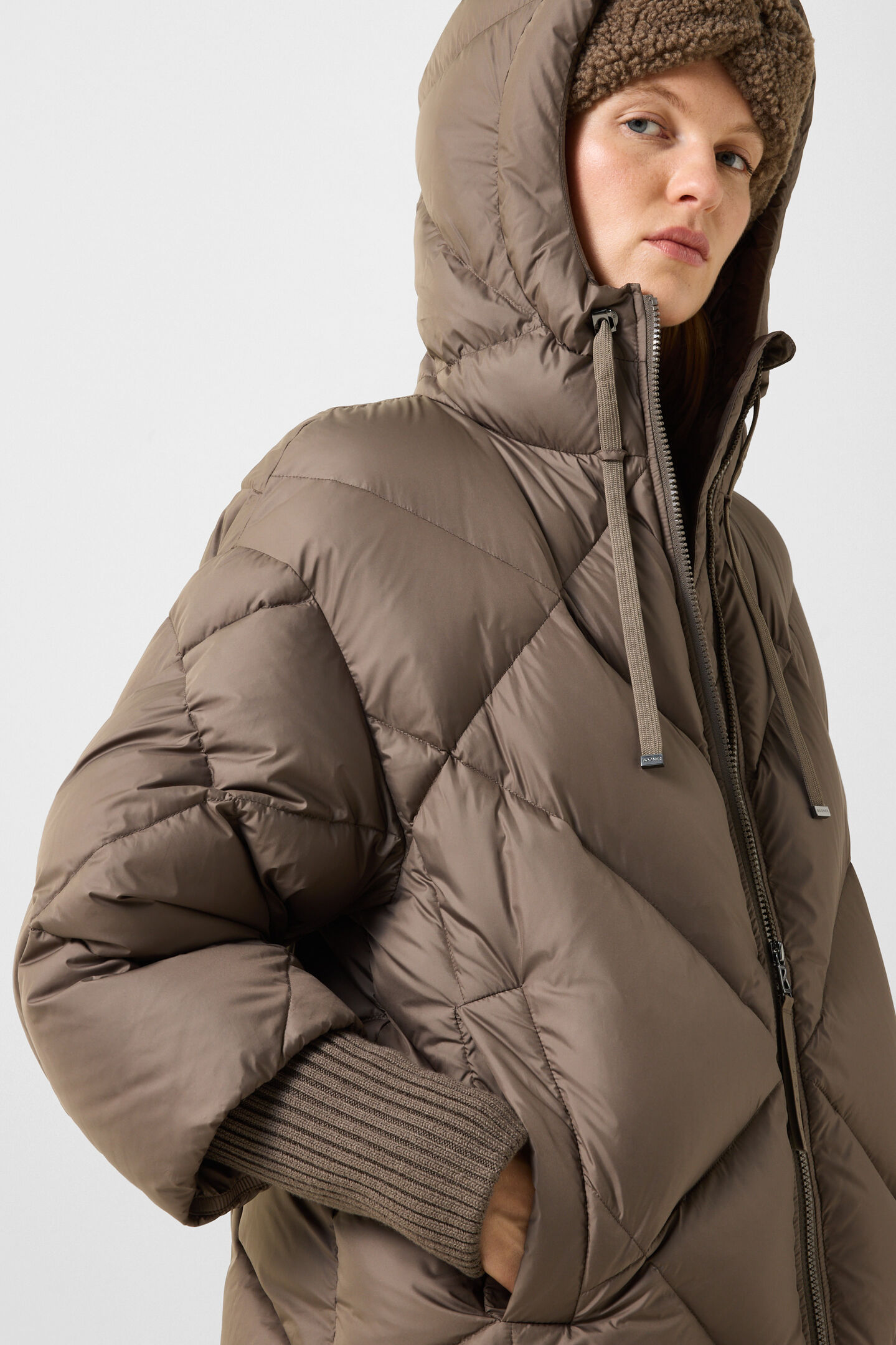 Sheryl Down Jacket Grey-brown
