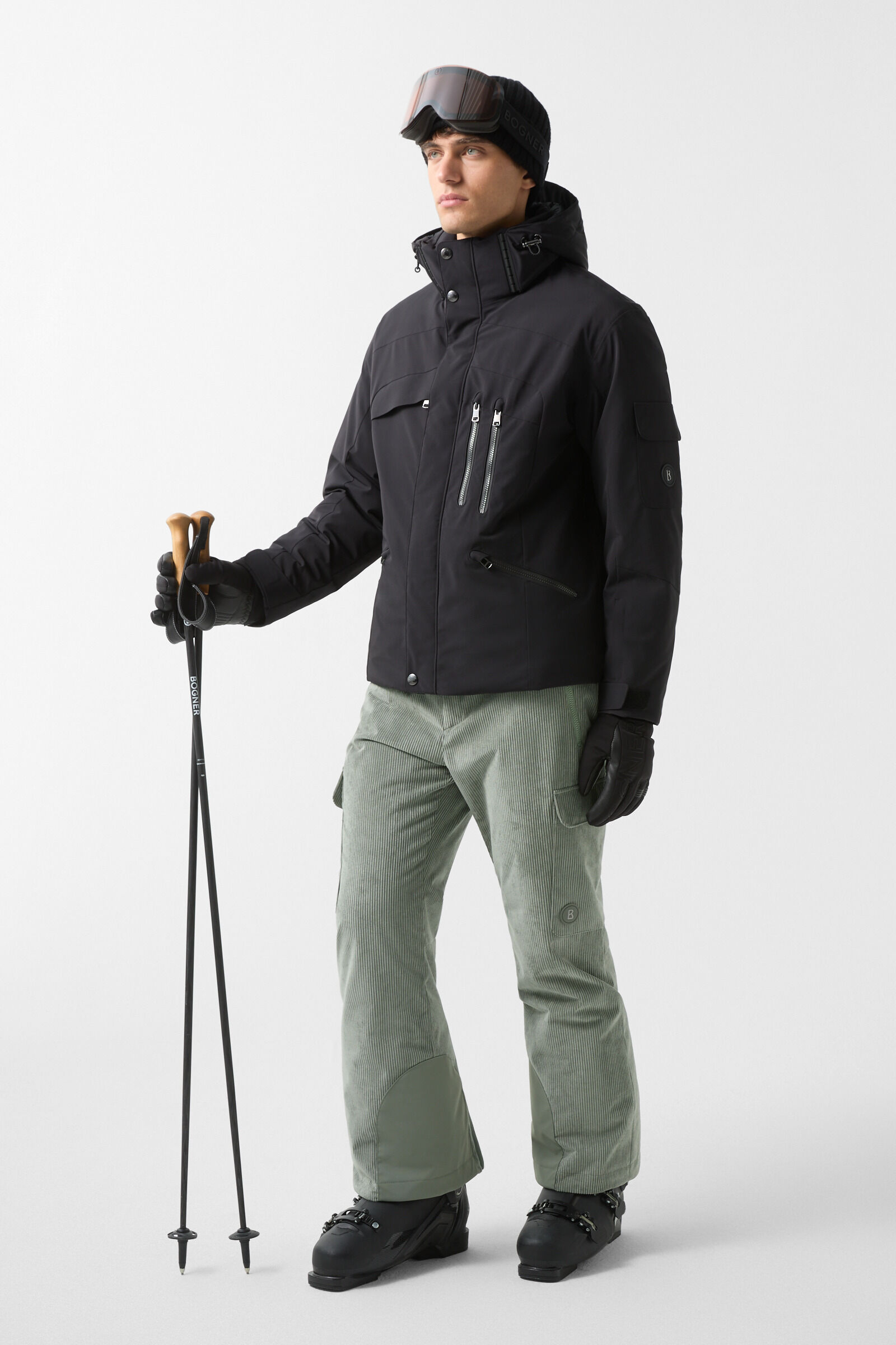 Corbin corduroy ski trousers Eucalyptus
