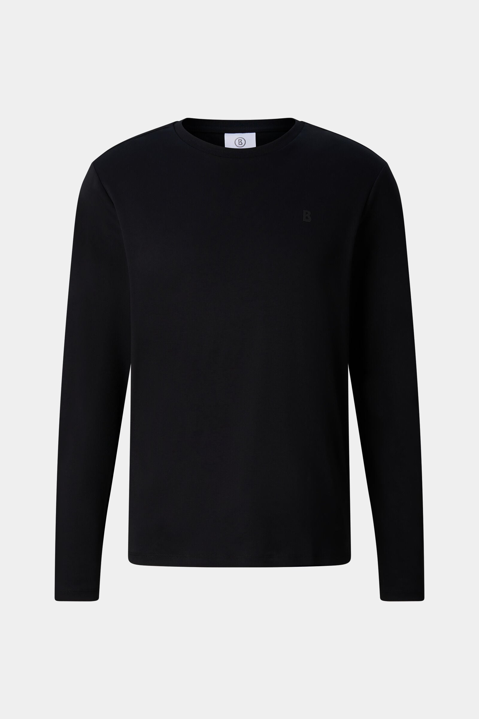 Arvid cotton long-sleeved top Black