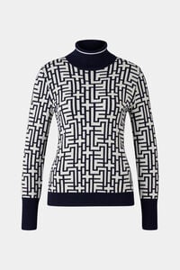 Jacquard jumper Maira Dark blue/white Jacquard jumper Maira Dark blue/white